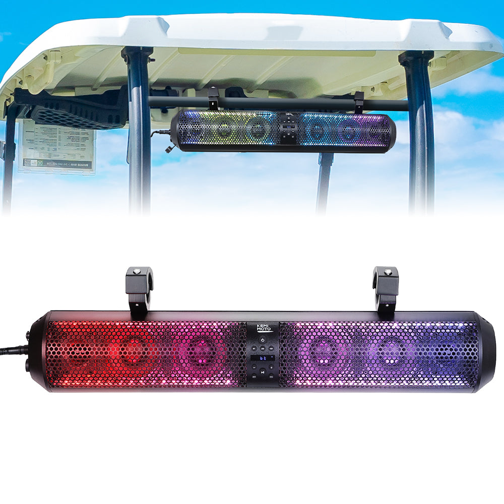 Photo of 28 Inch RGB Bluetooth Soundbar for Golf Carts by Kemimoto - Premium for UTVs / Side by Sides