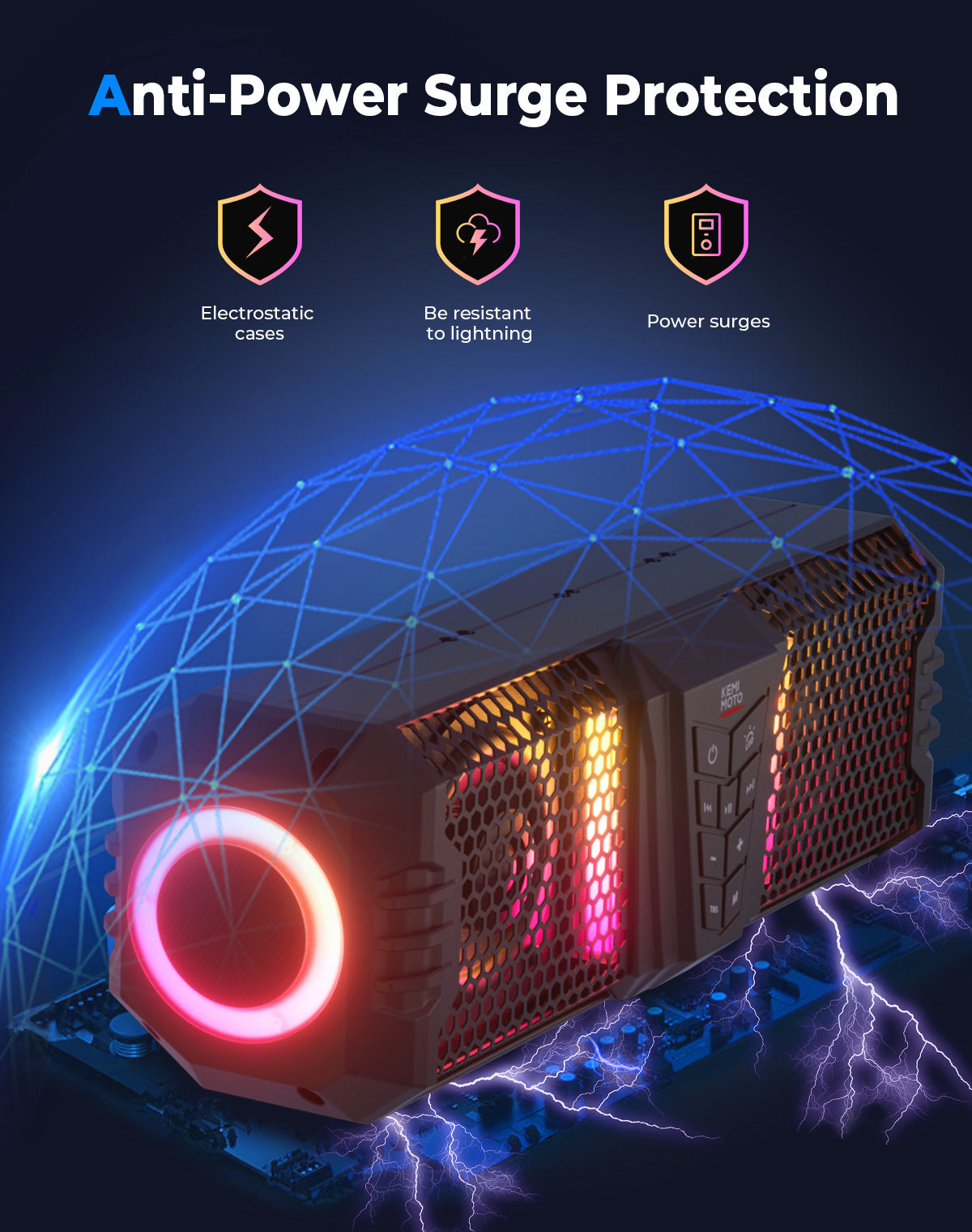 Photo of KEMIMOTO Midnight 40 16'' RGB Bluetooth Sound Bar for UTV Golf Cart Marine Boat by Kemimoto - Premium for UTVs / Side by Sides