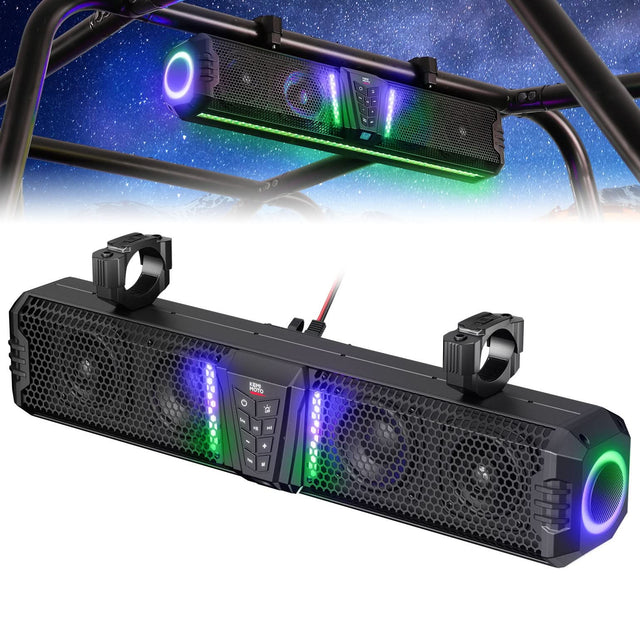 Photo of Midnight 60 UTV Soundbar 26" – Bluetooth & RGB Lights, Waterproof 2025 for Golf Cart/ATV/Polaris by Kemimoto - Premium for UTVs / Side by Sides