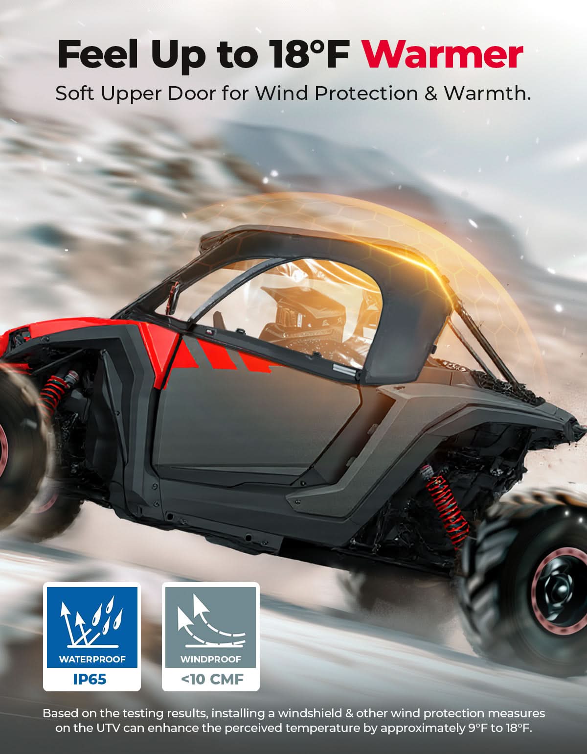 Photo of UTV Soft Cab Enclosure for 2024/2025+ Polaris RZR XP 1000 by Kemimoto - Premium for UTVs / Side by Sides