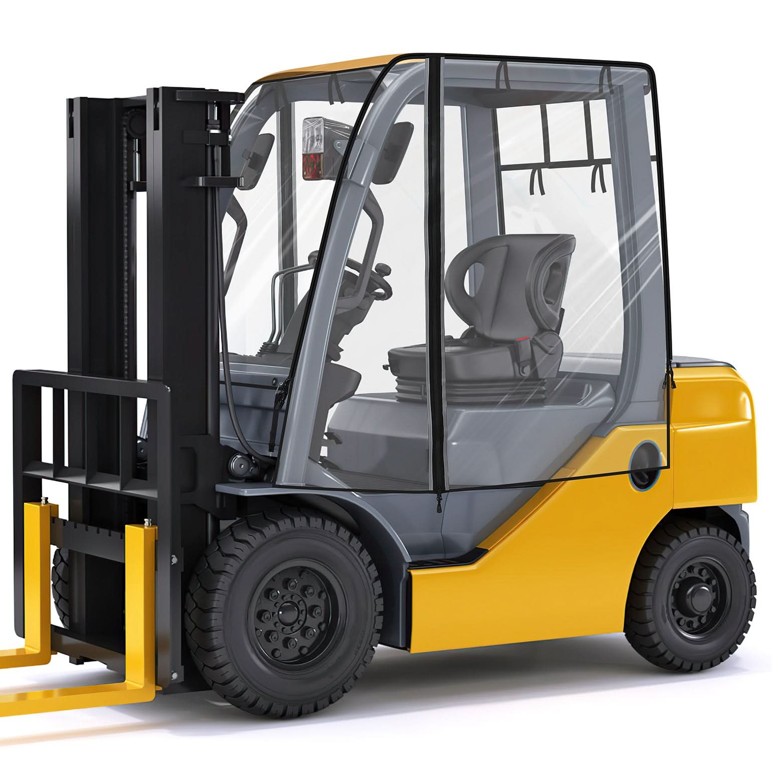 Photo of Kemimoto Forklift Cover for Rain with Rear Window, Waterproof Cab Enclosure Clear Fork Truck by Kemimoto - Premium for UTVs / Side by Sides