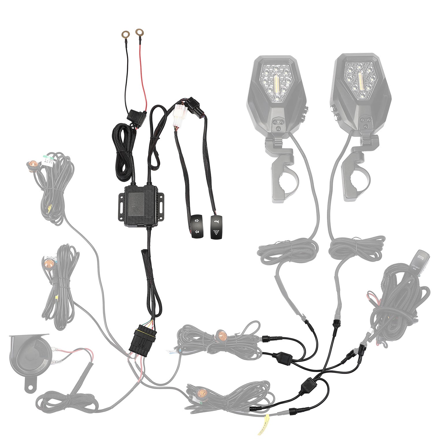 Photo of Turn Signal Harness: Synchronize KM Turn Signal Mirrors and Kits with One Switch by Kemimoto - Premium for UTVs / Side by Sides