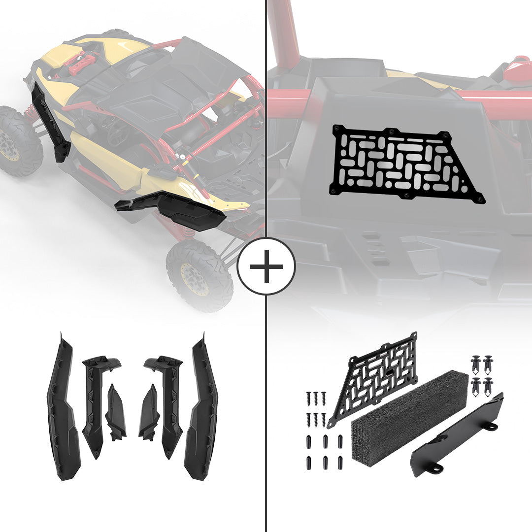 Photo of Noise Reduction Kit & Max Mud Fender Flares For Can-Am Maverick X3 / MAX by Kemimoto - Premium for UTVs / Side by Sides