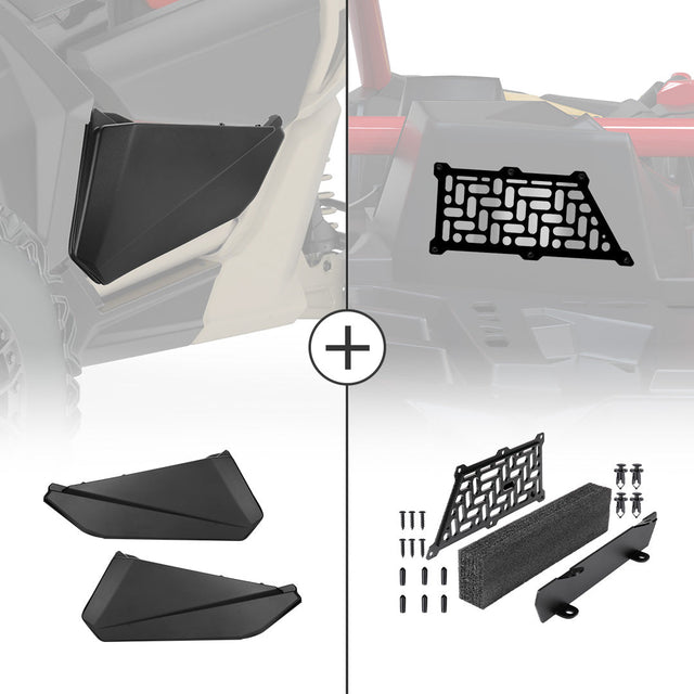 Photo of Noise Reduction Kit & Front Lower Door Inserts For Can-Am Maverick X3 by Kemimoto - Premium for UTVs / Side by Sides