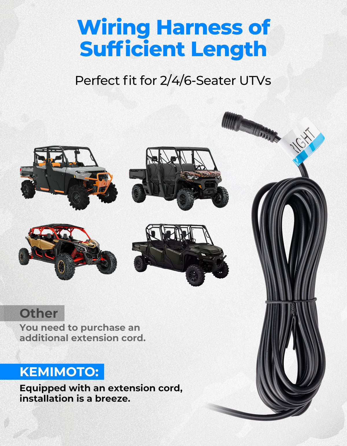 Photo of UTV Plug & Play Turn Signal Kit for Can-Am | Polaris | CFmoto | Honda by Kemimoto - Premium for UTVs / Side by Sides