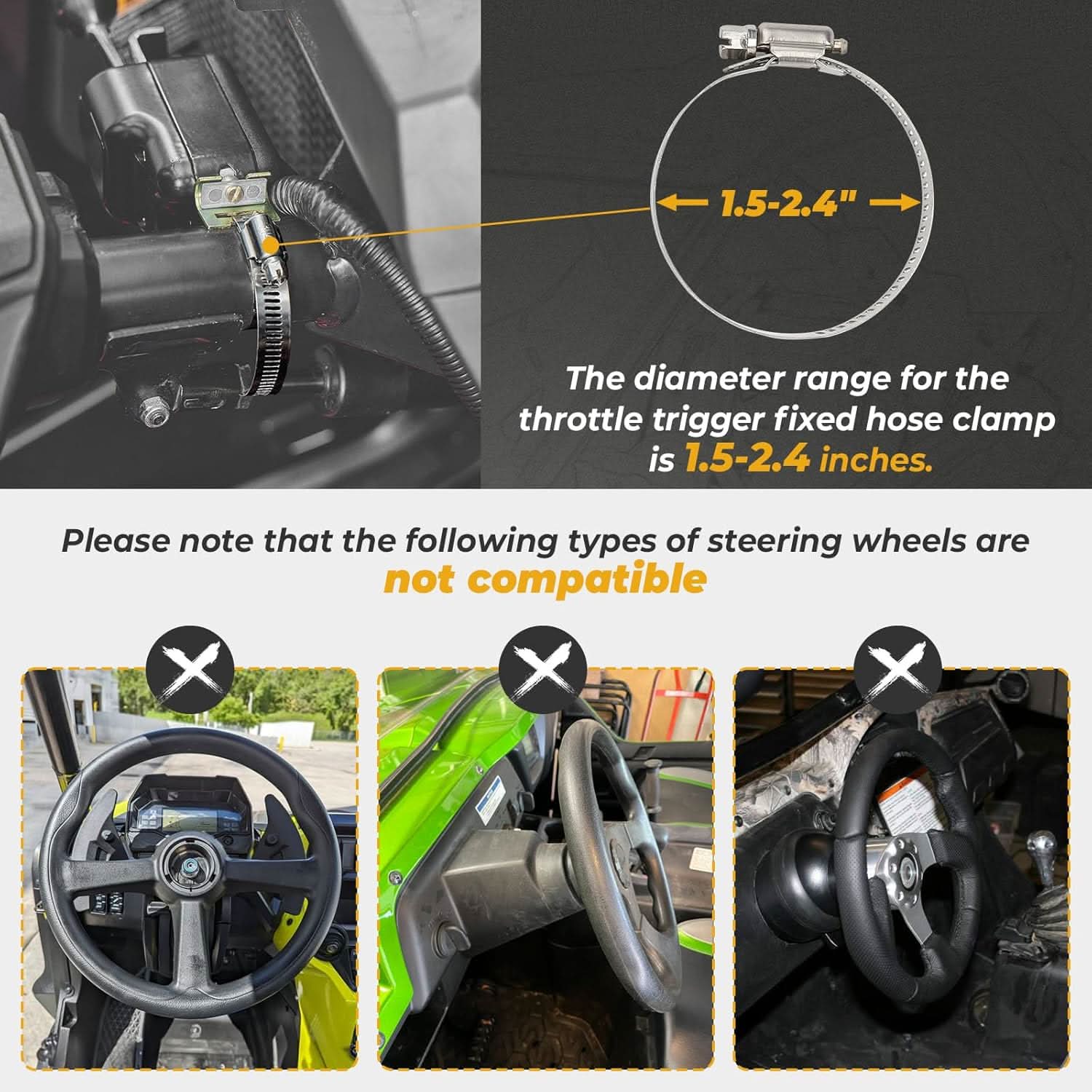 Photo of UTV Turn Signal Kit with Horn for Polaris, Can-Am, Kawasaki, Arctic Cat, CFMOTO by Kemimoto - Premium for UTVs / Side by Sides