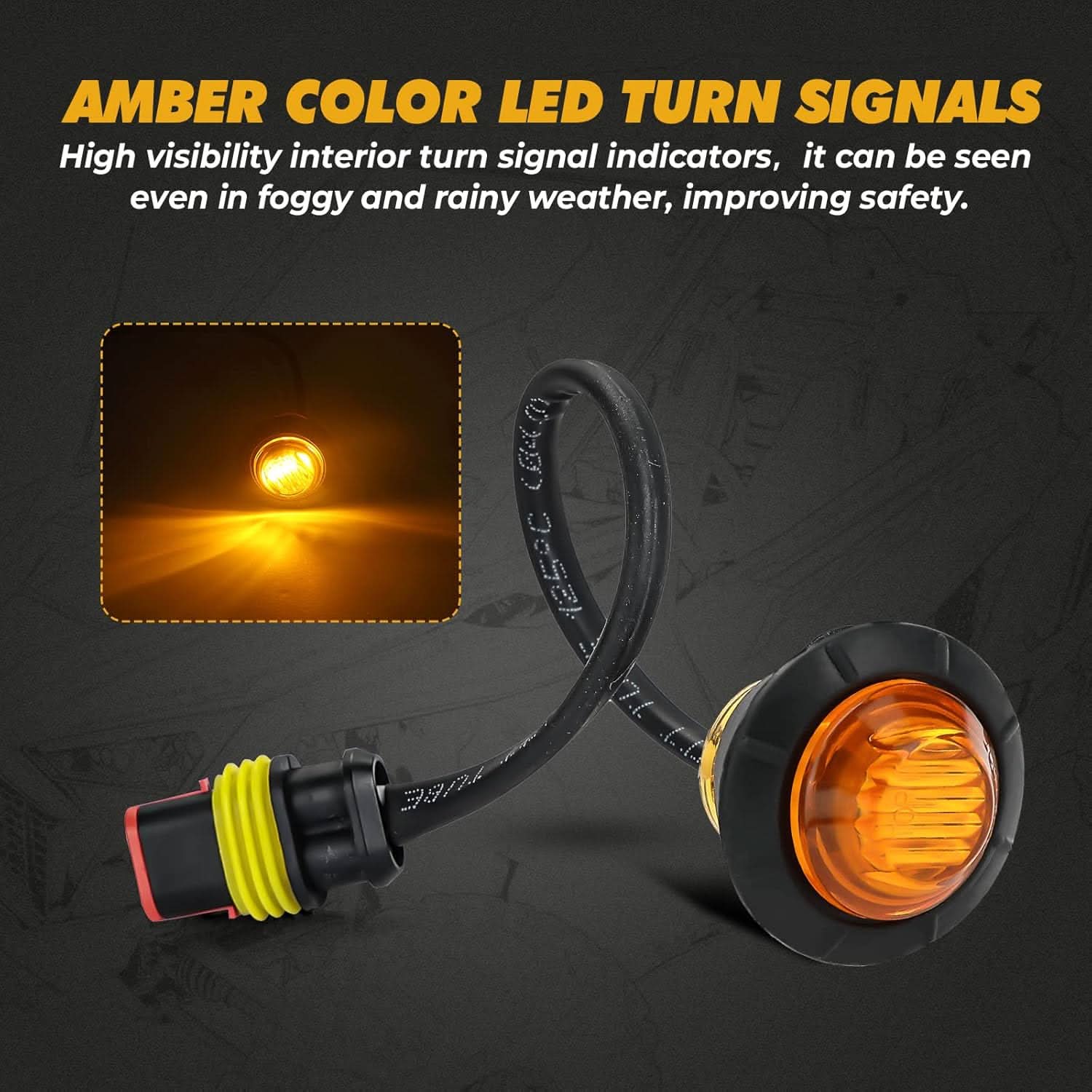 Photo of UTV Turn Signal Kit with Horn for Polaris, Can-Am, Kawasaki, Arctic Cat, CFMOTO by Kemimoto - Premium for UTVs / Side by Sides