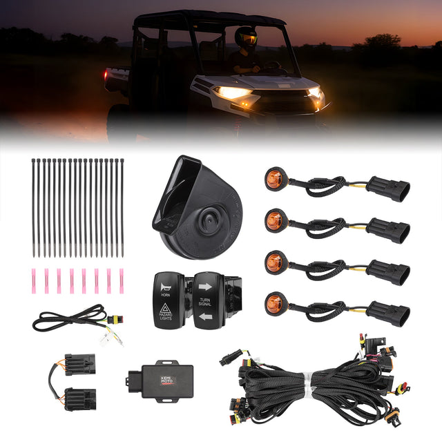 Photo of UTV Turn Signal Kit for 2018+ Ranger XP 1000/Crew/2014-2023 RZR XP 1000 by Kemimoto - Premium for UTVs / Side by Sides
