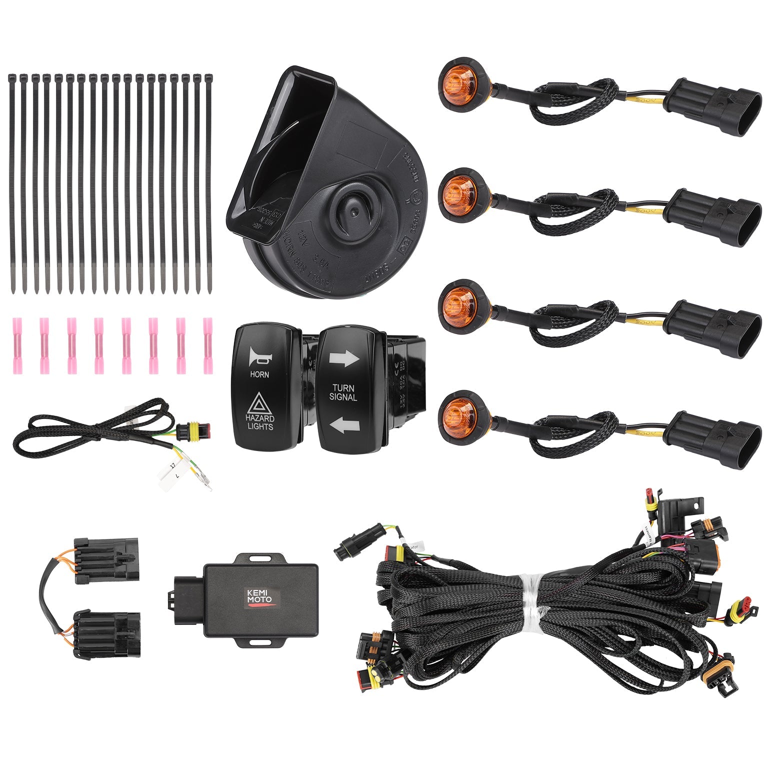Photo of UTV Turn Signal Kit for 2018+ Ranger XP 1000/Crew/2014-2023 RZR XP 1000 by Kemimoto - Premium for UTVs / Side by Sides