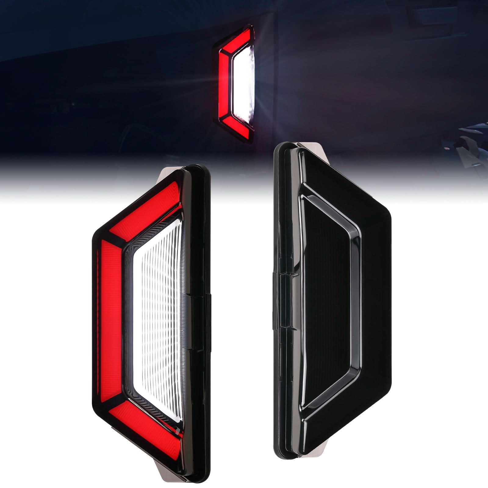 Photo of Pair Rear LED Brake Tail Lights Left+Right For Yamaha RMAX2/4 1000 2021-2024 by Kemimoto - Premium for UTVs / Side by Sides