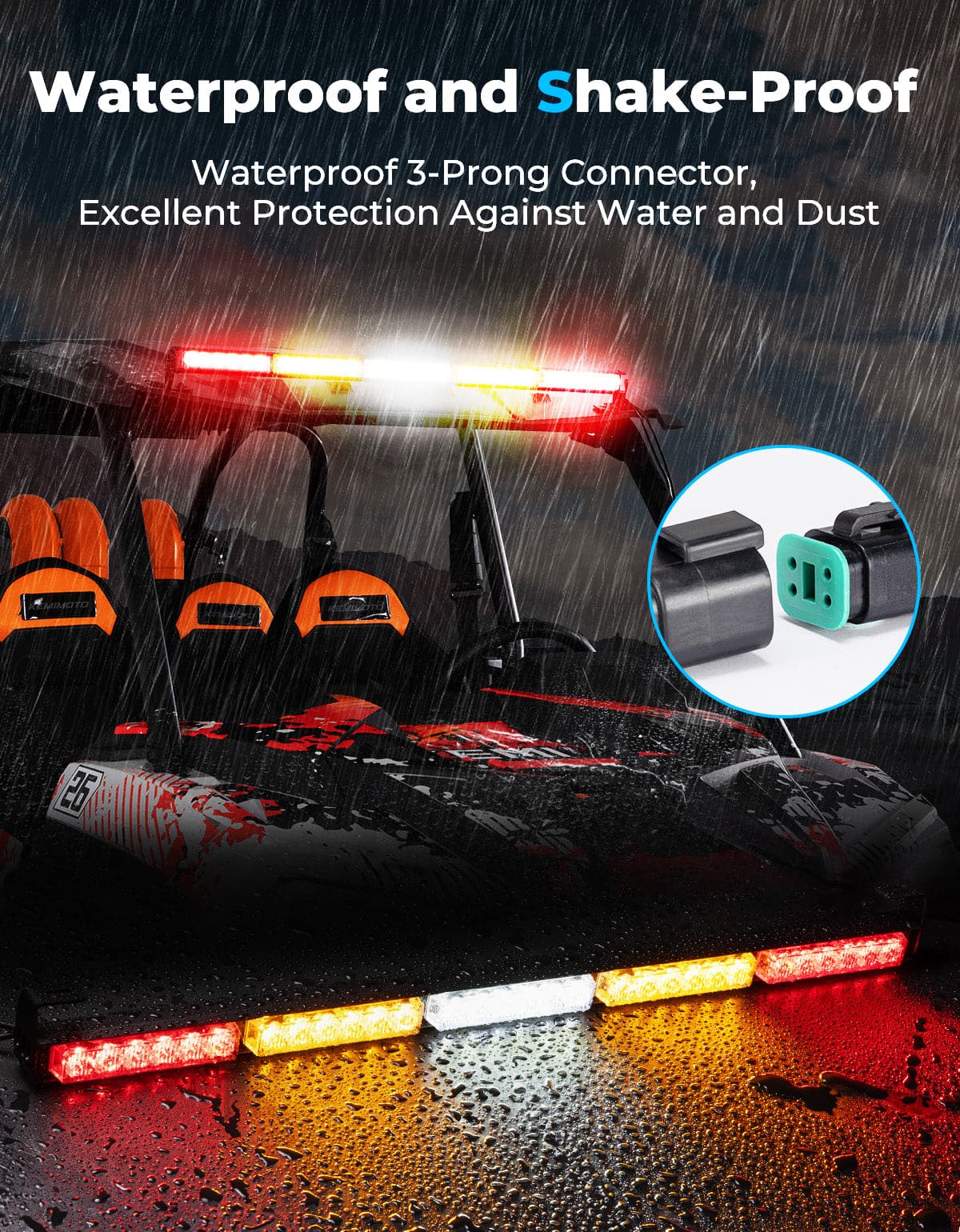 Photo of 30 inch UTV Chase Light Bar for Can-Am | Polaris | CFmoto | Kawasaki by Kemimoto - Premium for UTVs / Side by Sides