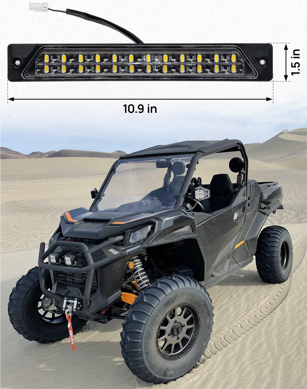 Photo of UTV Rear Cargo Bed Light for Can-Am Commander | Maverick Trail Sport by Kemimoto - Premium for UTVs / Side by Sides