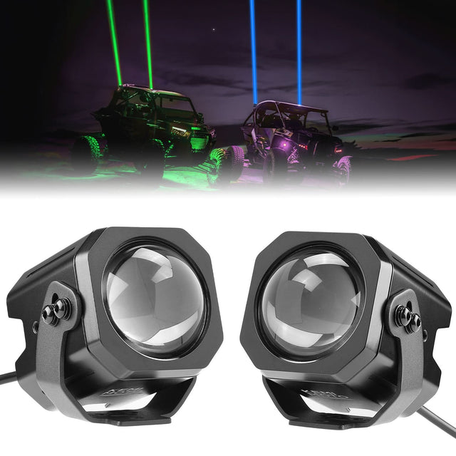 Photo of 70mm Whipless LED Whip Lights w/ 1.5''-2'' Roll Bar Mounts for Can-Am Polaris CFMOTO by Kemimoto - Premium for UTVs / Side by Sides