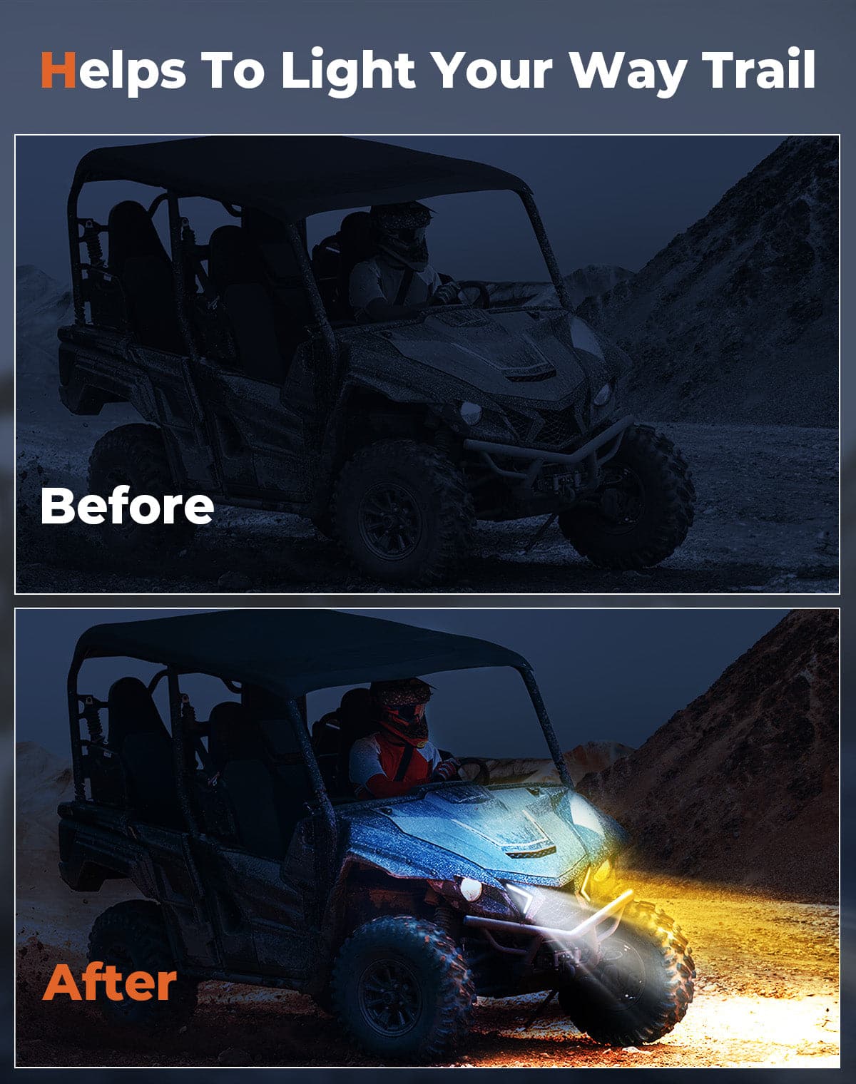 Photo of Turn Signal Fang Lights for Wolverine X2 X4 850 1000 2018-2024 by Kemimoto - Premium for UTVs / Side by Sides