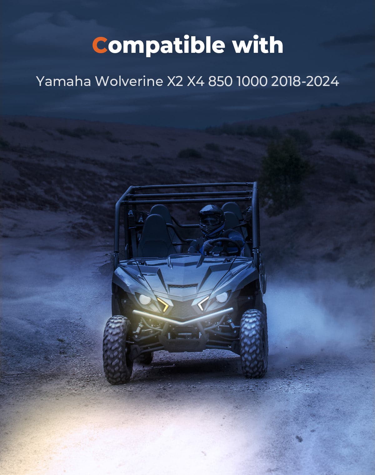 Photo of Turn Signal Fang Lights for Wolverine X2 X4 850 1000 2018-2024 by Kemimoto - Premium for UTVs / Side by Sides