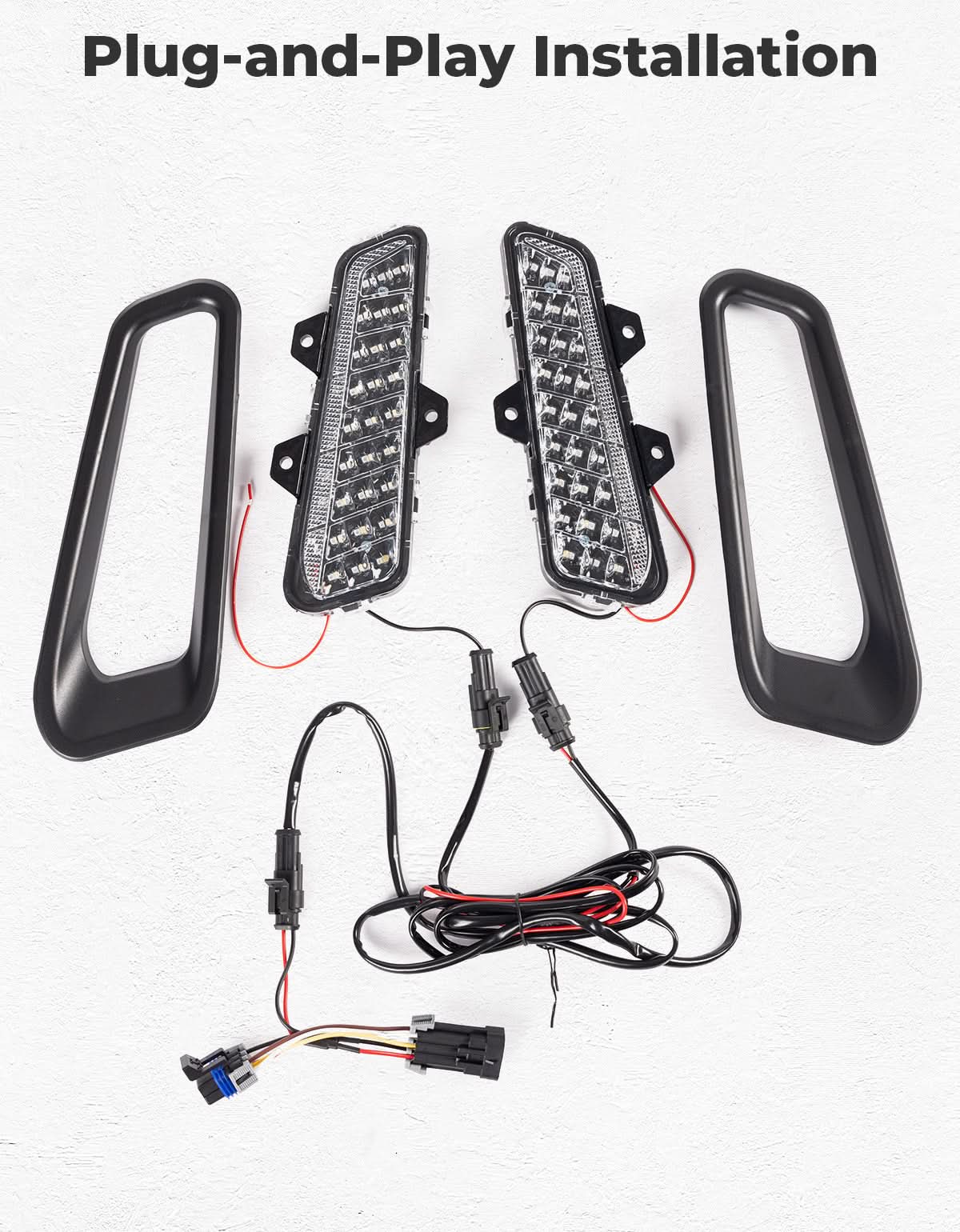 Photo of LED Front Bumper Lights for Polaris Ranger XD 1500 / CREW 2024-2025 by Kemimoto - Premium for UTVs / Side by Sides