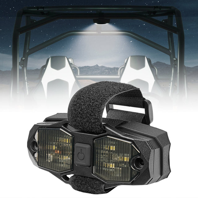 Photo of UTV Aluminum Waterproof Dome Light 600mAh Rechargeable for 1.5"-2" Roll Bar by Kemimoto - Premium for UTVs / Side by Sides