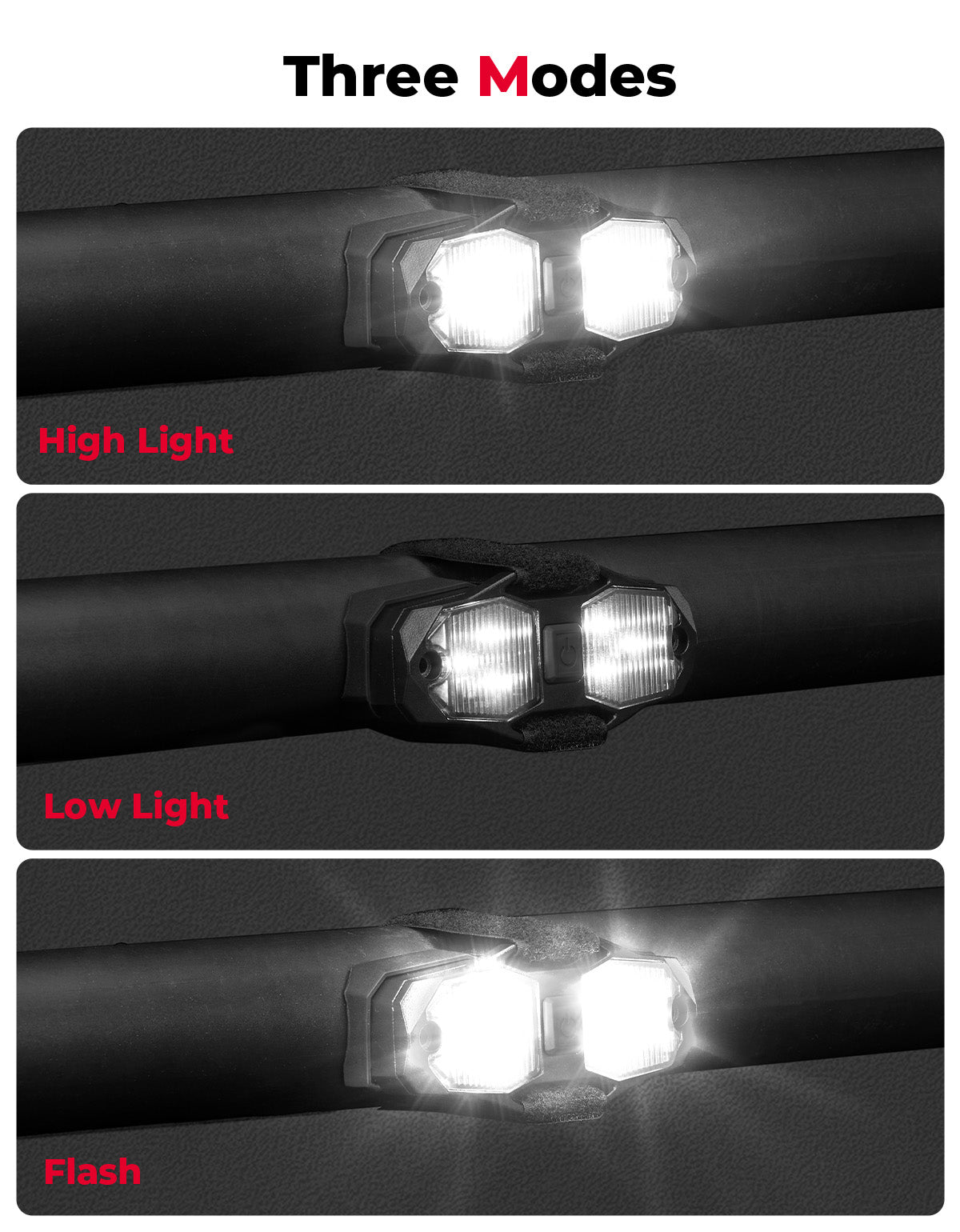 Photo of UTV Aluminum Waterproof Dome Light 600mAh Rechargeable for 1.5"-2" Roll Bar by Kemimoto - Premium for UTVs / Side by Sides