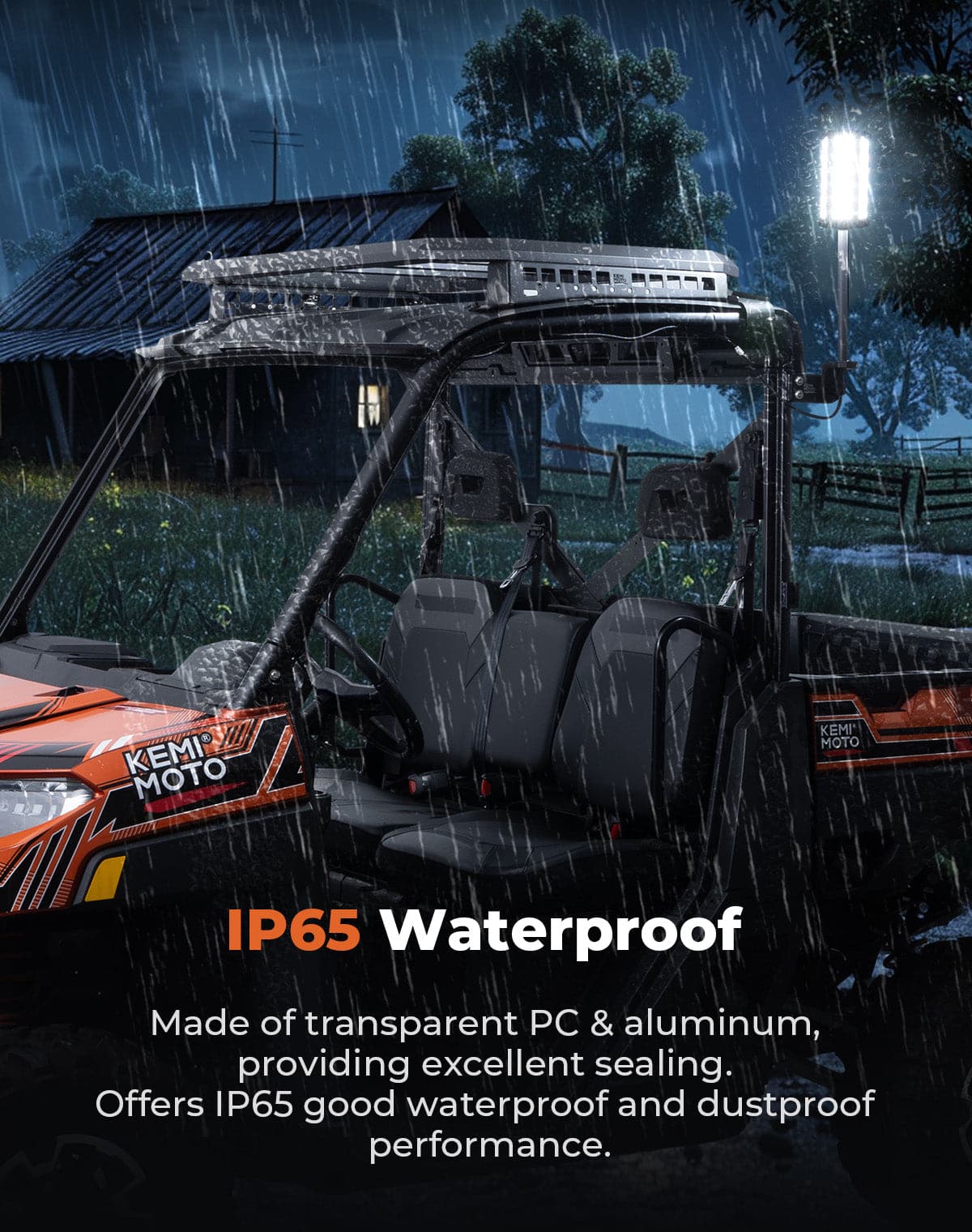 Photo of Upgraded Work Beacon Light for Polaris PRO XD/Ranger1000/XP 1000 2018-2025 by Kemimoto - Premium for UTVs / Side by Sides
