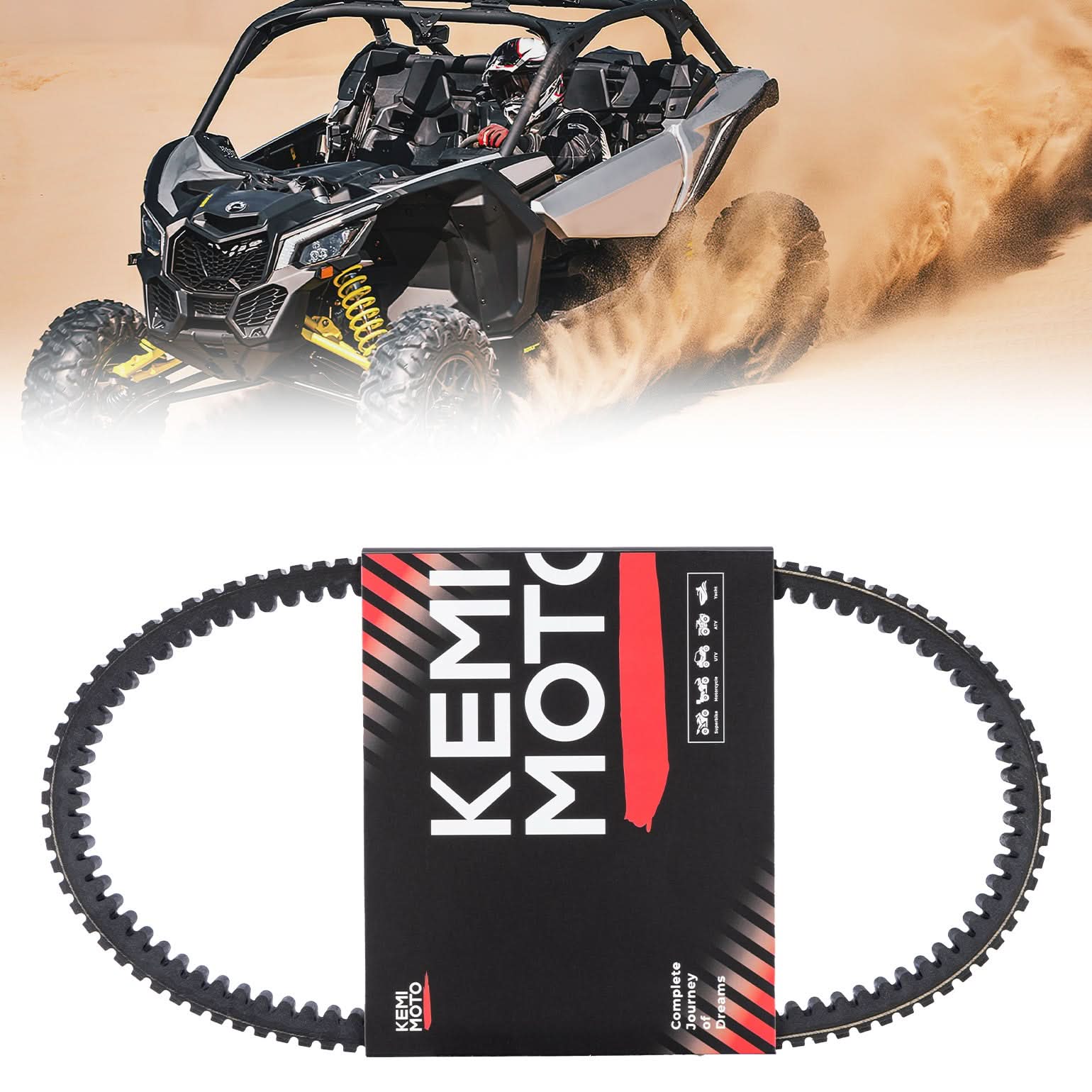 Photo of KEMIMOTO Upgraded X3 Drive Belt for Can-Am Maverick X3 and MAX by Kemimoto - Premium for UTVs / Side by Sides