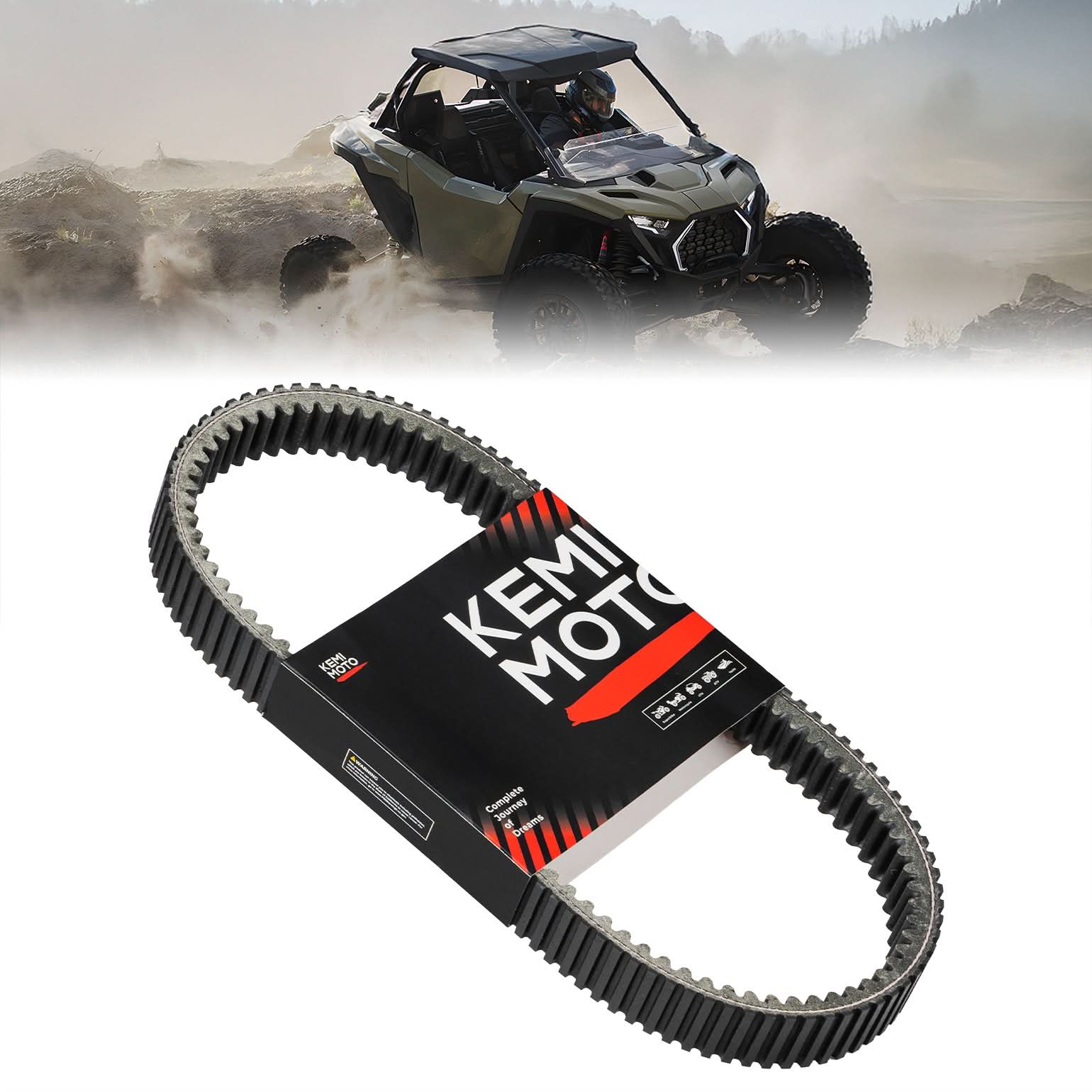 Photo of UTV 3211226 Drive Clutch Belt for 2022-2025 Polaris RZR Pro R/R 4 by Kemimoto - Premium for UTVs / Side by Sides