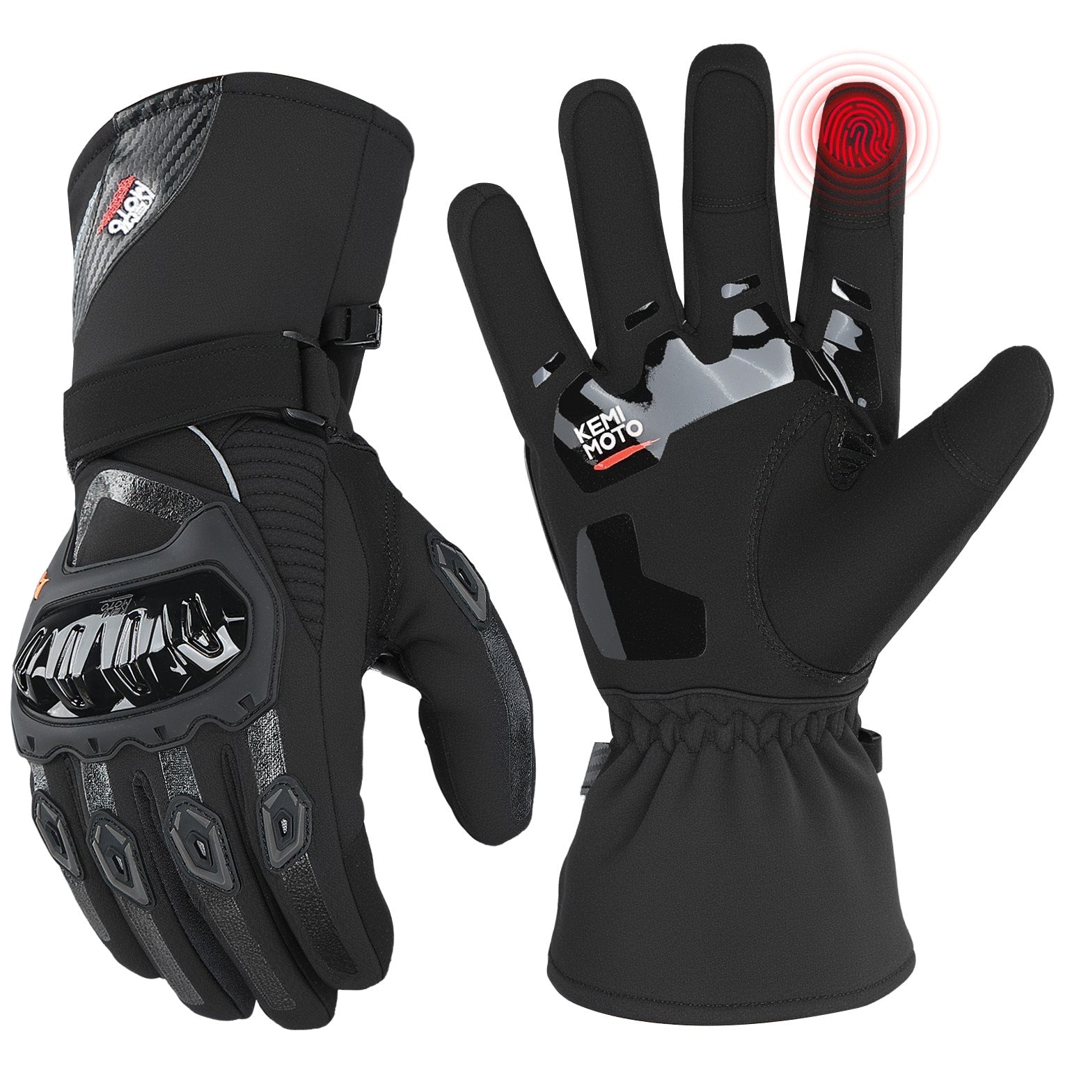 Photo of Motorcycle Winter Warm Gloves by Kemimoto - Premium for UTVs / Side by Sides