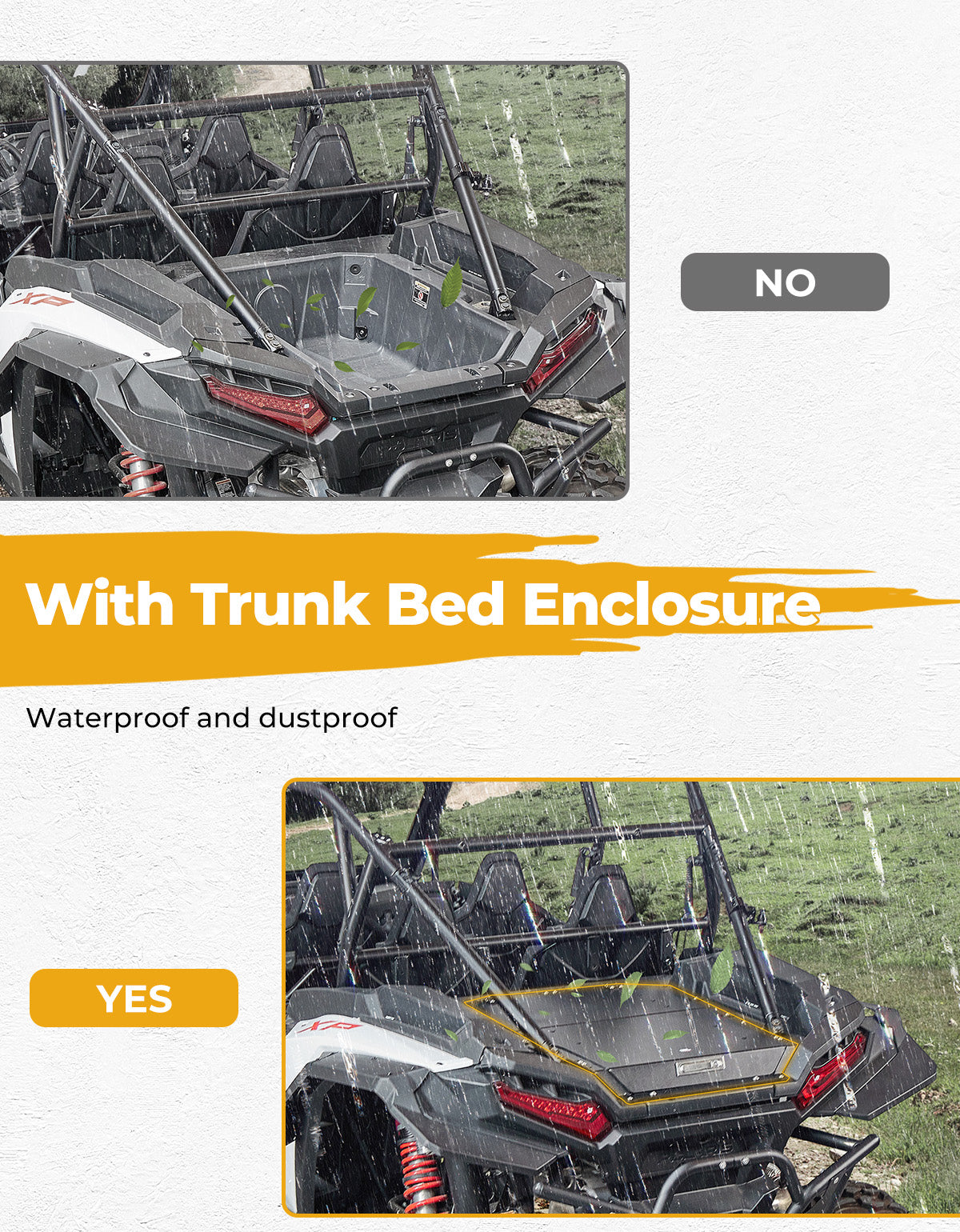 Photo of Trunk Bed Enclosure for 2024+ Polaris RZR XP 1000/4 1000 by Kemimoto - Premium for UTVs / Side by Sides