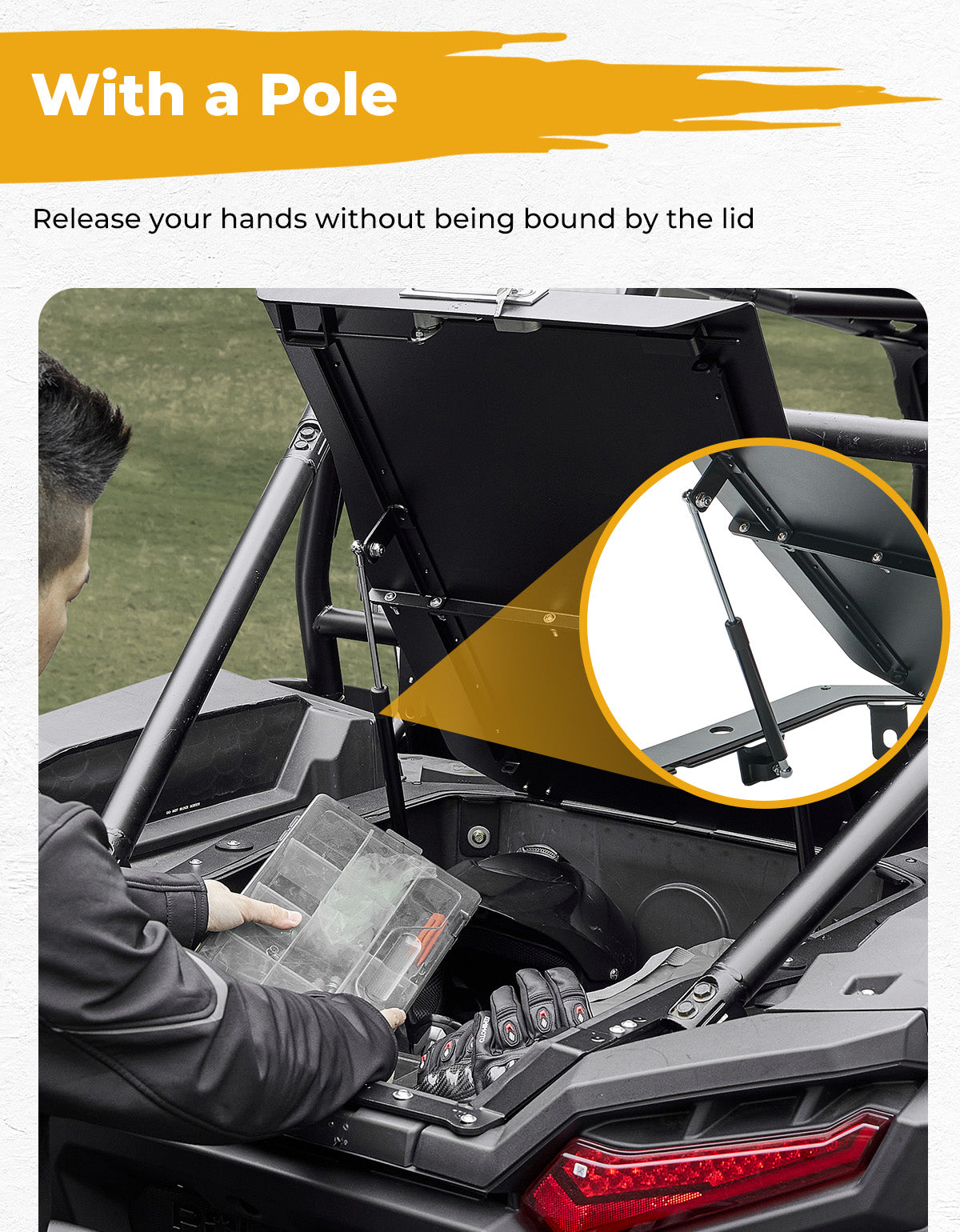 Photo of Trunk Bed Enclosure for 2024+ Polaris RZR XP 1000/4 1000 by Kemimoto - Premium for UTVs / Side by Sides