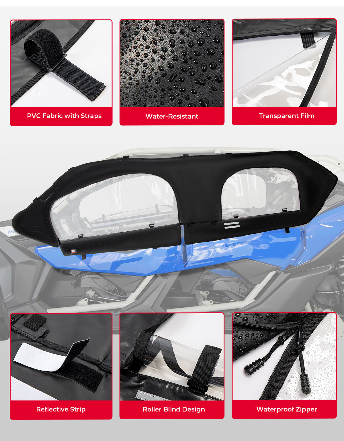 Photo of Upgraded Soft Cab Enclosure for Can-Am Maverick X3 MAX by Kemimoto - Premium for UTVs / Side by Sides