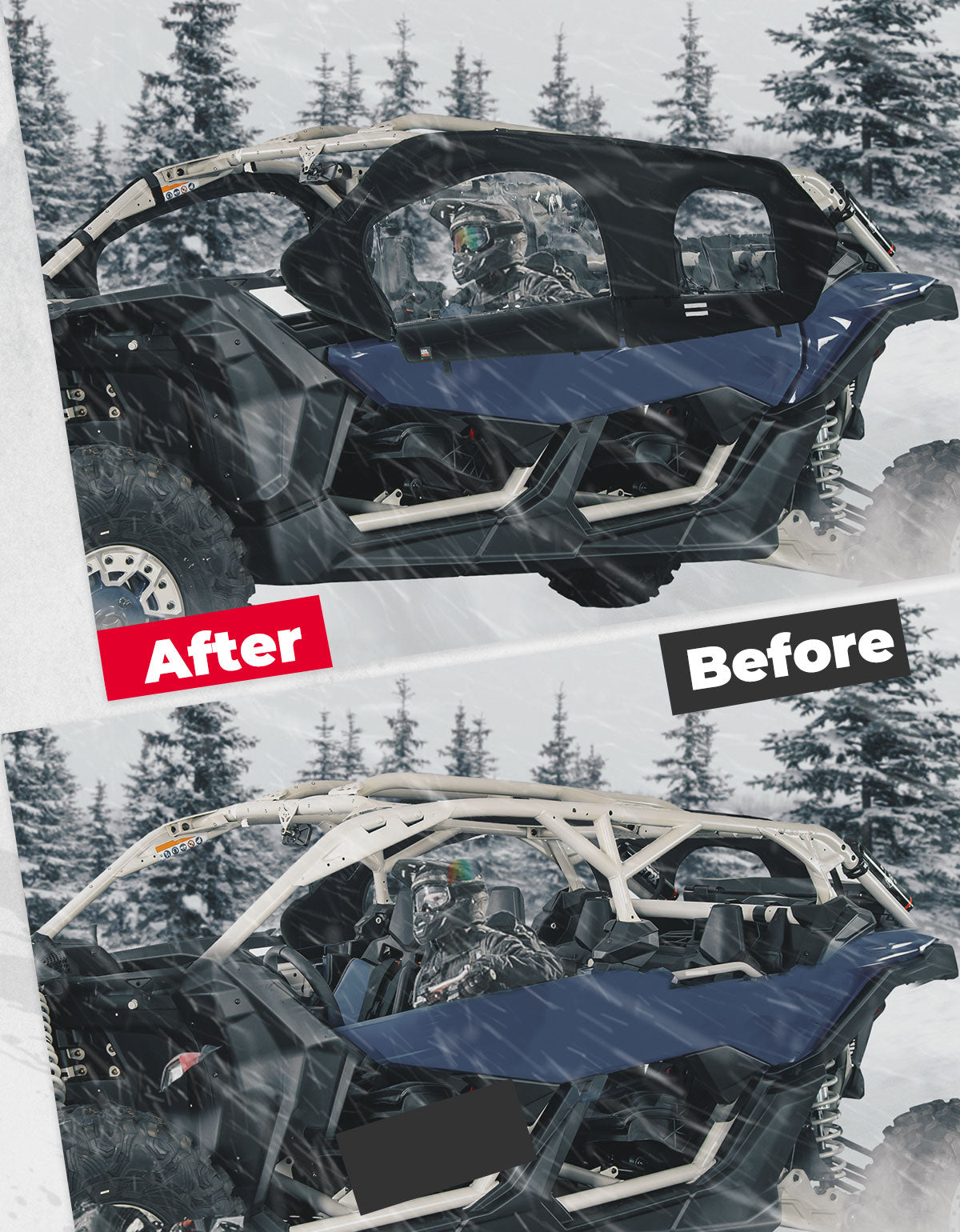 Photo of Upgraded Soft Cab Enclosure for Can-Am Maverick X3 MAX by Kemimoto - Premium for UTVs / Side by Sides