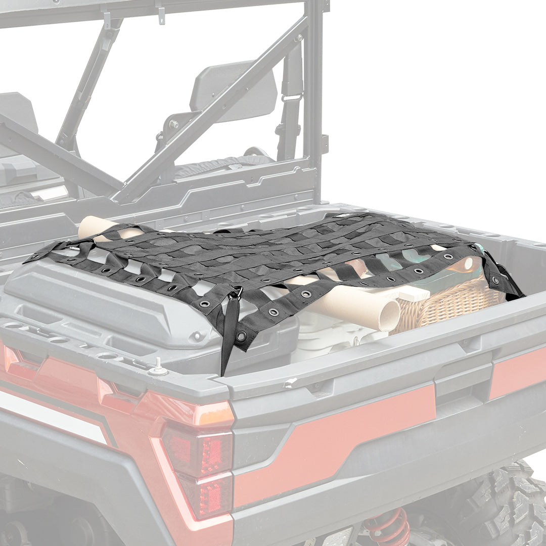 Photo of Kemimoto Heavy Duty UTV Bed Cargo Net for Polaris Ranger, Can-Am by Kemimoto - Premium for UTVs / Side by Sides