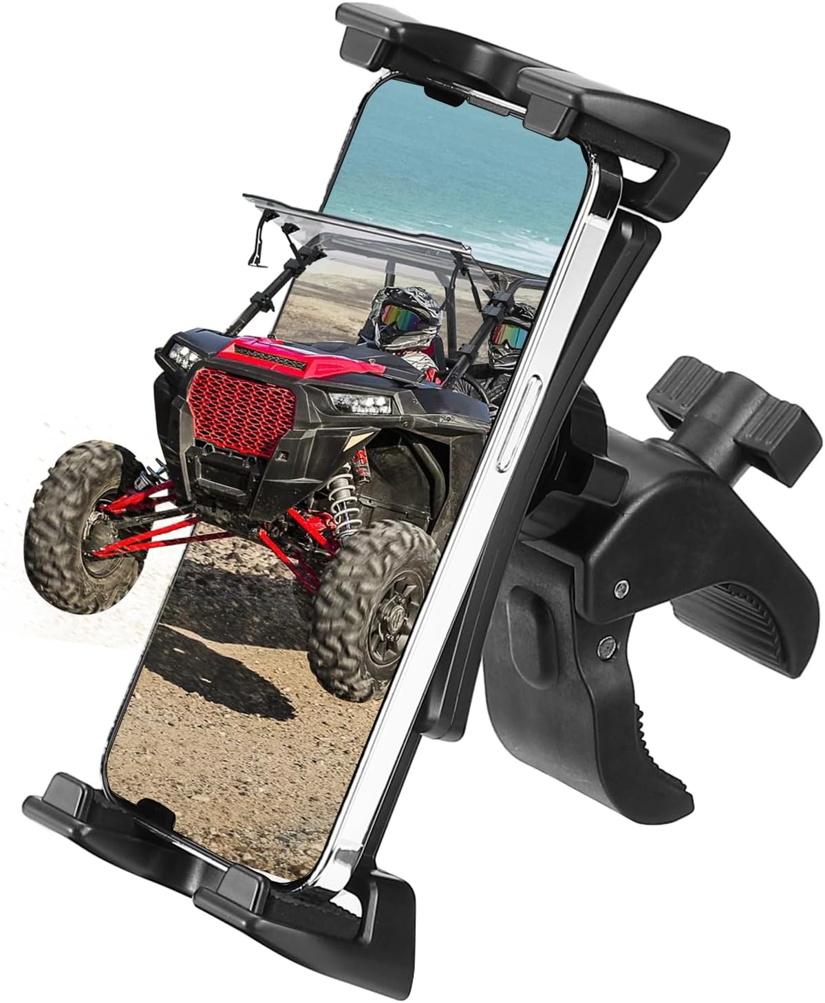 Photo of Phone Holder 720° Adjustable 4.7"-13" Clamps by Kemimoto - Premium for UTVs / Side by Sides