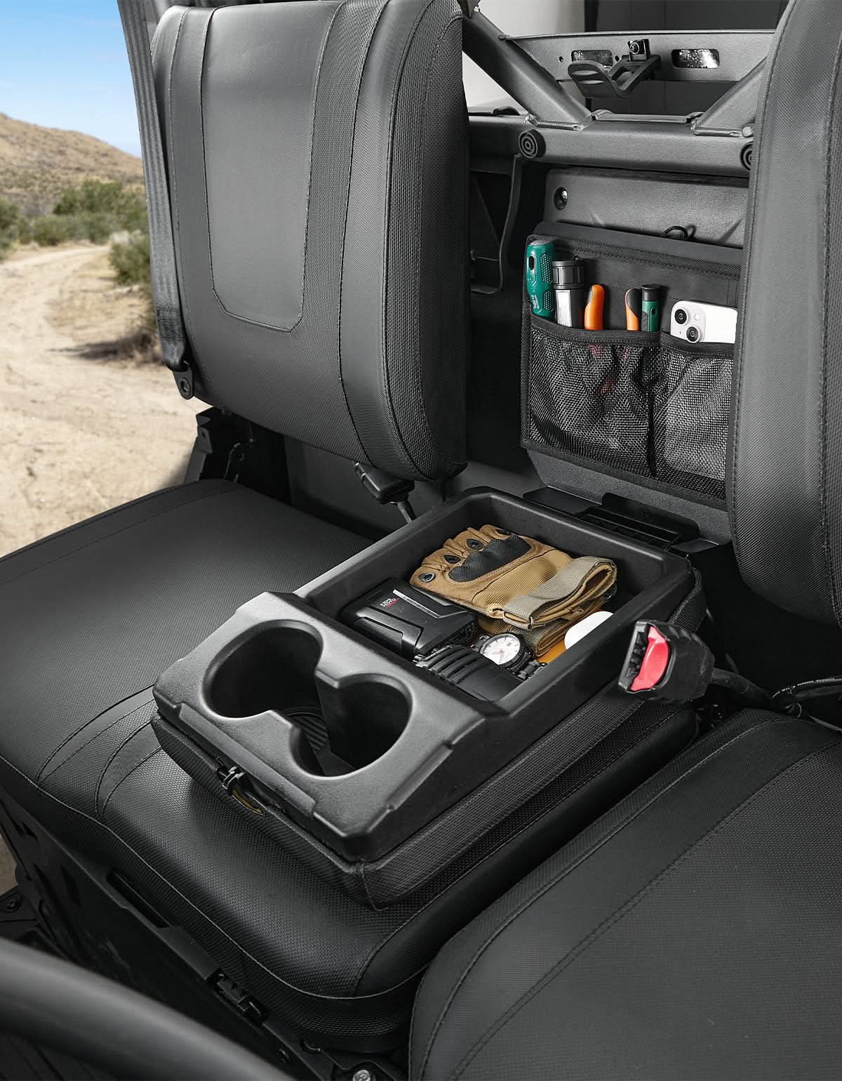 Photo of UTV Center Console Cover No Drilling Rust-proof for CFMOTO UFORCE 1000 by Kemimoto - Premium for UTVs / Side by Sides