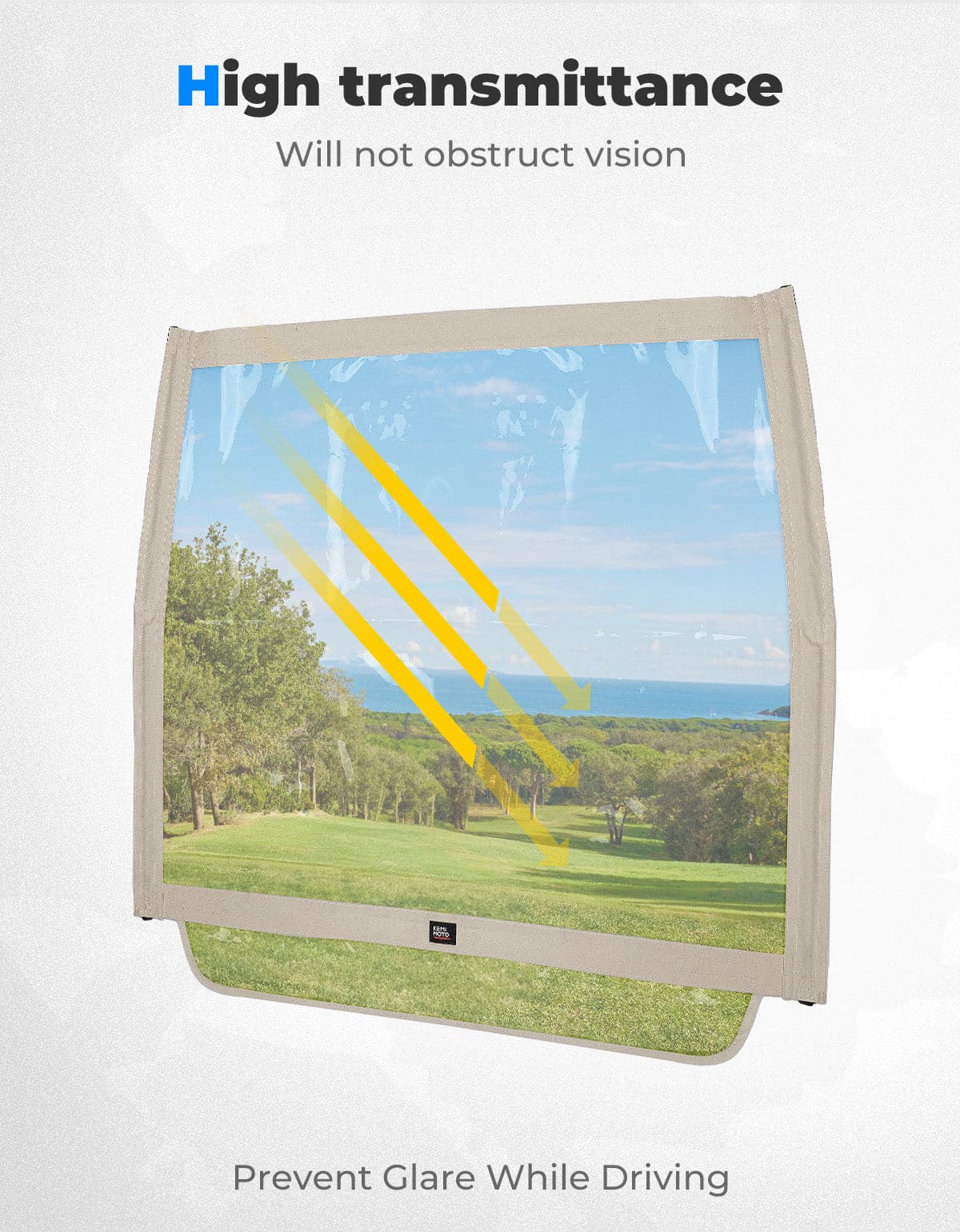 Photo of Kemimoto Foldable Golf Cart Windshield for Club Car DS, Tempo, Precedent by Kemimoto - Premium for UTVs / Side by Sides