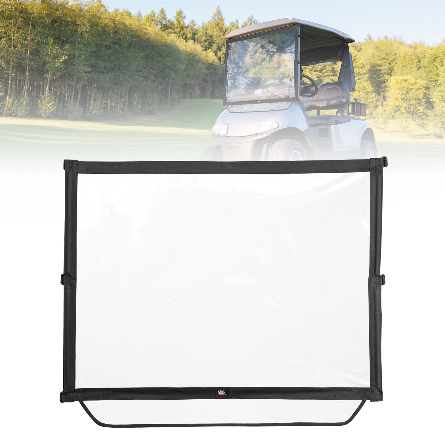 Photo of Kemimoto Foldable Golf Cart Windshield for EZGO RXV by Kemimoto - Premium for UTVs / Side by Sides