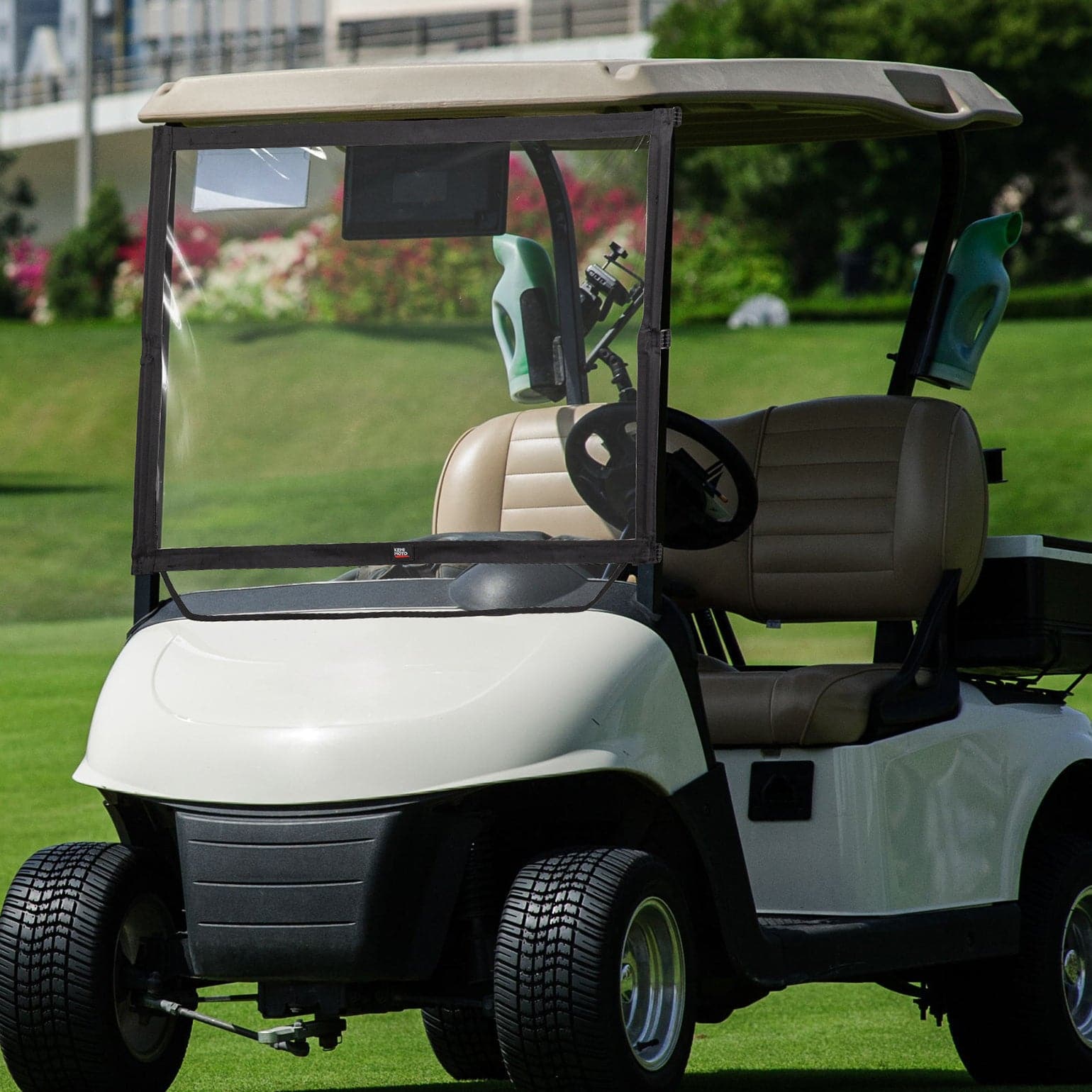 Photo of Kemimoto Foldable Golf Cart Windshield for EZGO RXV by Kemimoto - Premium for UTVs / Side by Sides