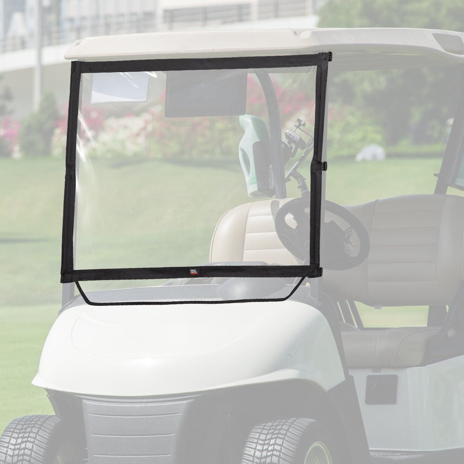 Photo of Kemimoto Foldable Golf Cart Windshield for EZGO RXV by Kemimoto - Premium for UTVs / Side by Sides