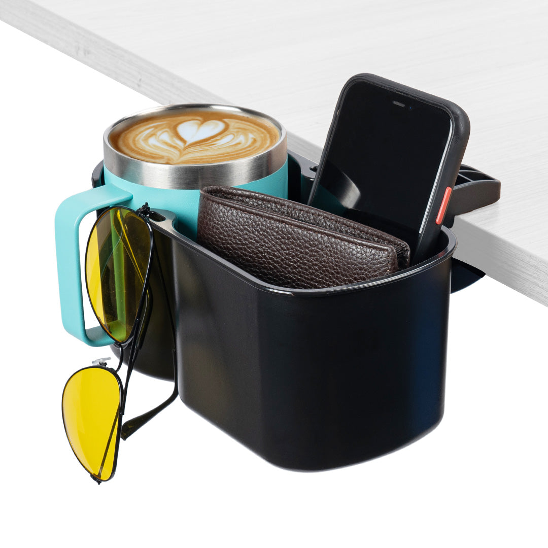 Photo of Kemimoto Desk Cup Holder, Table Organizer for Office, Lawn Chair, Golf Cart, Pontoon Boat by Kemimoto - Premium for UTVs / Side by Sides