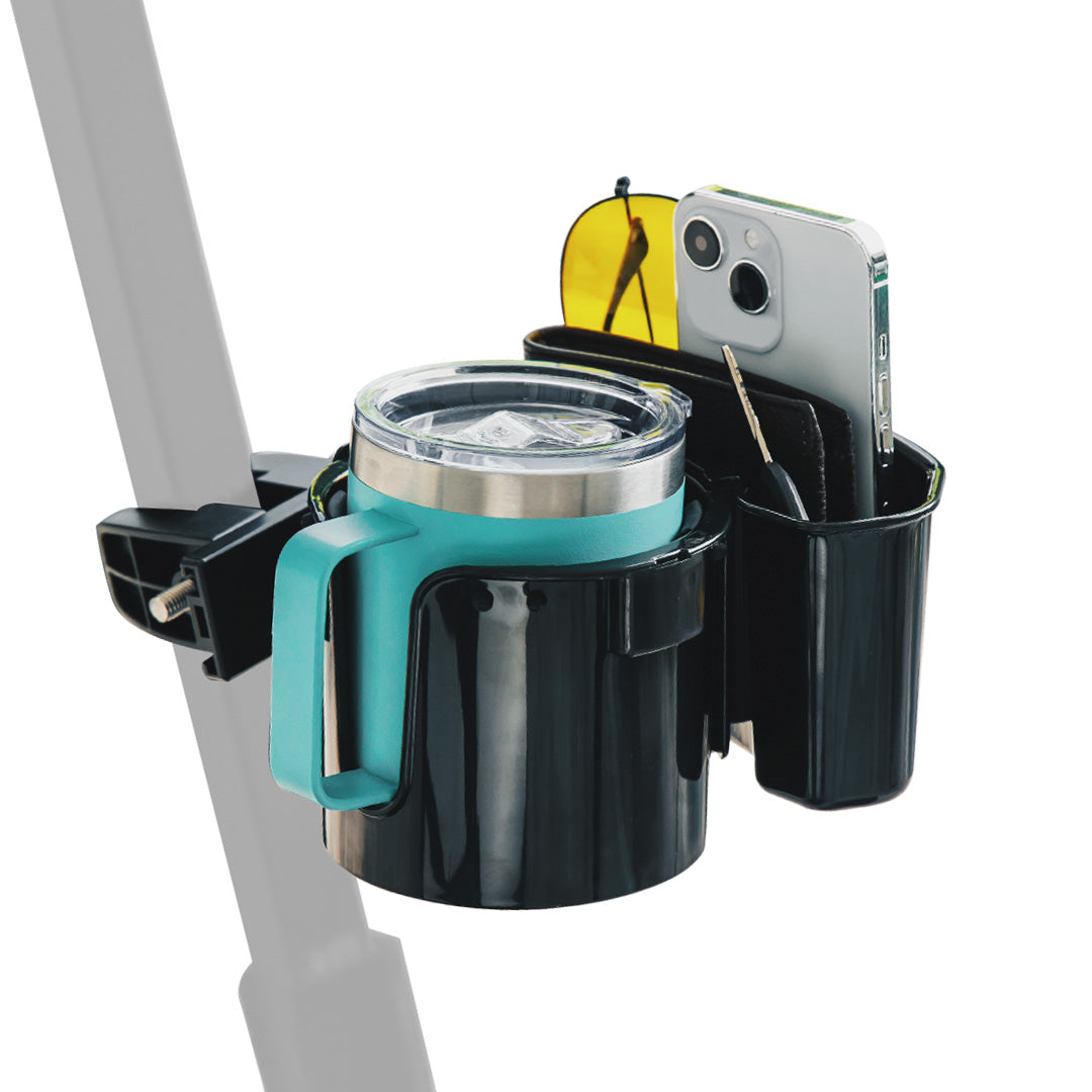 Photo of Golf Cart Universal 2-in-1 Cup Holder by Kemimoto - Premium for UTVs / Side by Sides