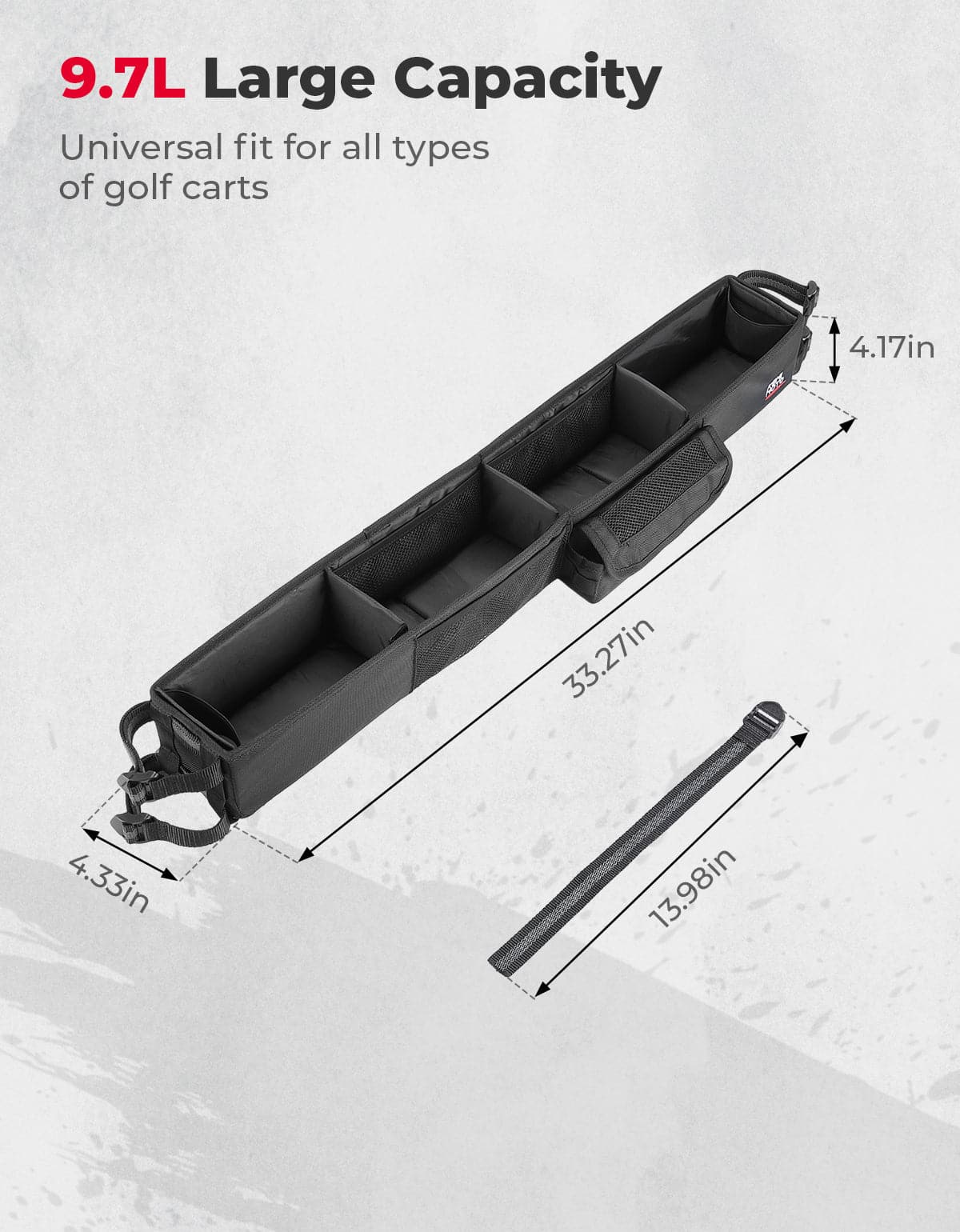 Photo of Upgraded Front Storage Basket for EZGO Drive Club Car Kandi Electric Golf Carts by Kemimoto - Premium for UTVs / Side by Sides