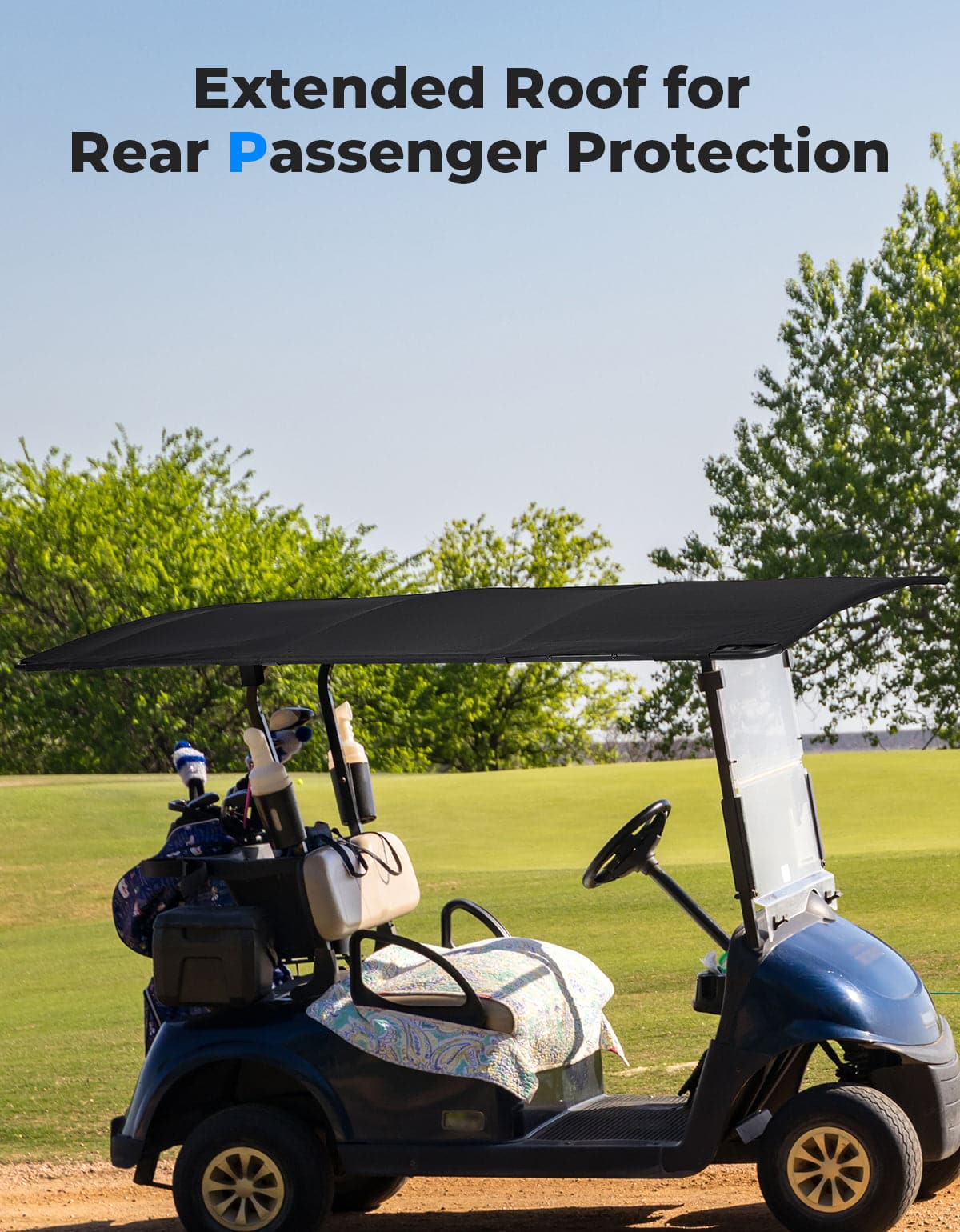 Photo of Golf Cart Roof Canvas Sun Top for EZGO RXV 2008+ by Kemimoto - Premium for UTVs / Side by Sides