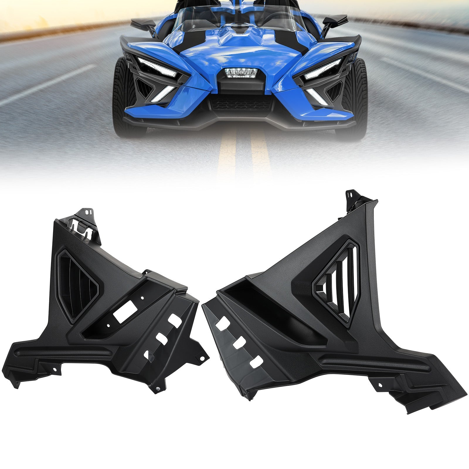 Photo of Lower Accent Pannel Kit for Polaris Slingshot S/R/SL/SLR/GT by Kemimoto - Premium for UTVs / Side by Sides