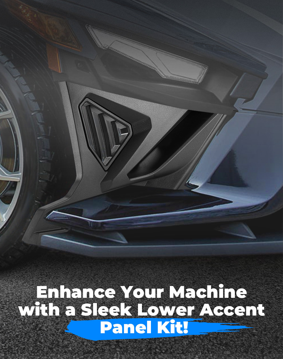 Photo of Lower Accent Pannel Kit for Polaris Slingshot S/R/SL/SLR/GT by Kemimoto - Premium for UTVs / Side by Sides