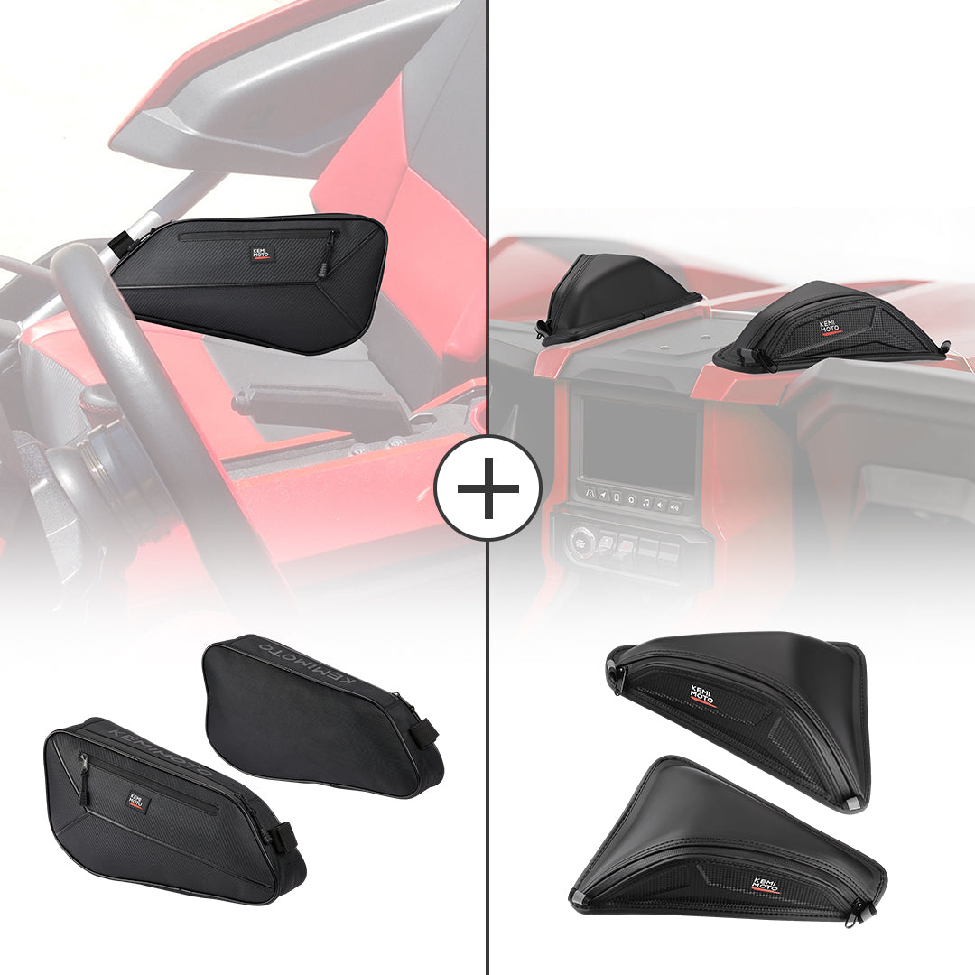 Photo of Side Storage Bags & 2pcs Dashboard Bags for Polaris Slingshot by Kemimoto - Premium for UTVs / Side by Sides