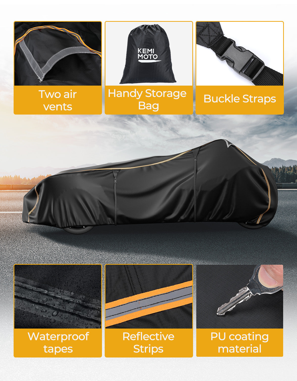 Photo of Kemimoto Full Cover for Polaris Slingshot S SL SLR R 2015-2024 by Kemimoto - Premium for UTVs / Side by Sides