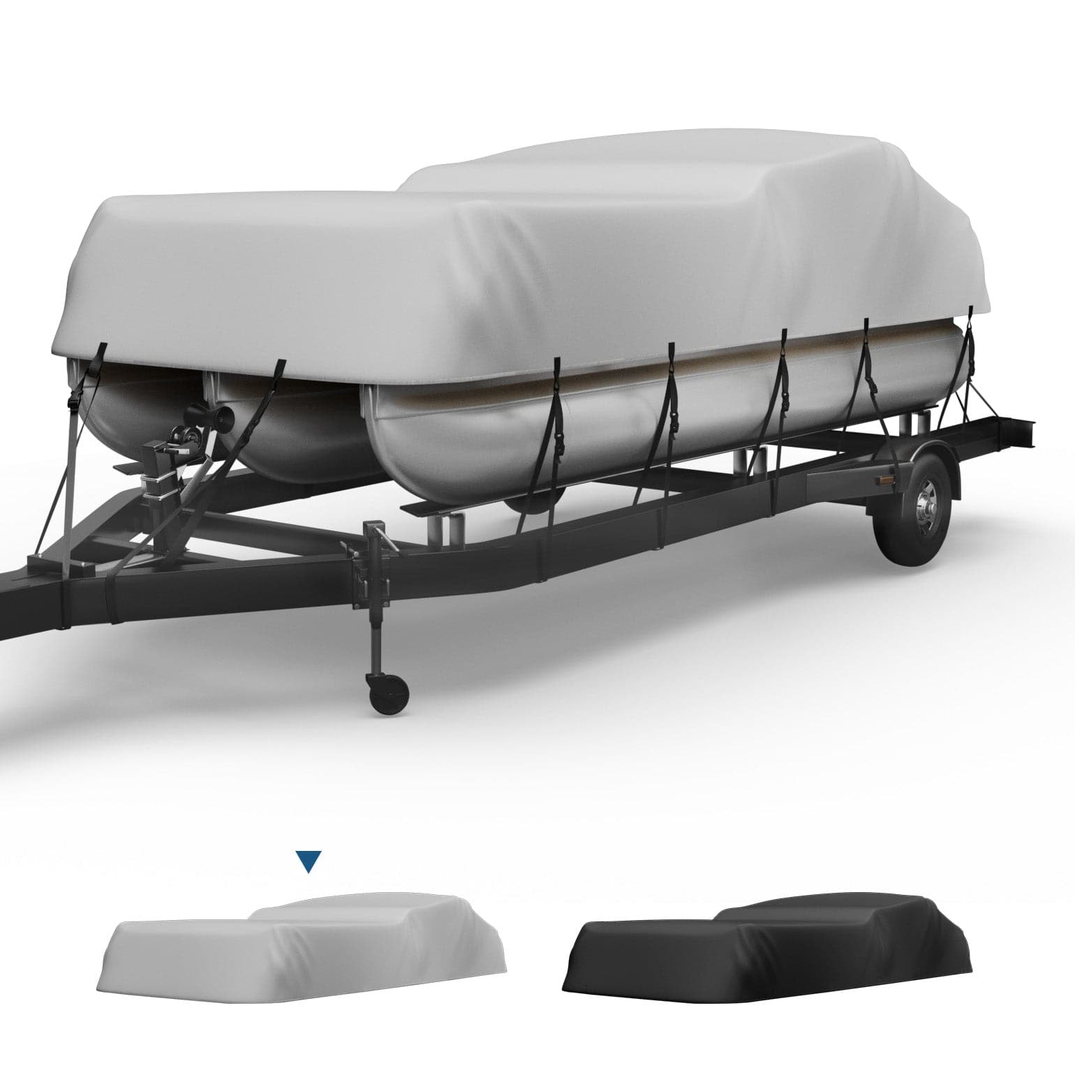 Photo of Pontoon Boat Cover 21-24ft, Heavy Duty 600D UV Resistant by Kemimoto - Premium for UTVs / Side by Sides