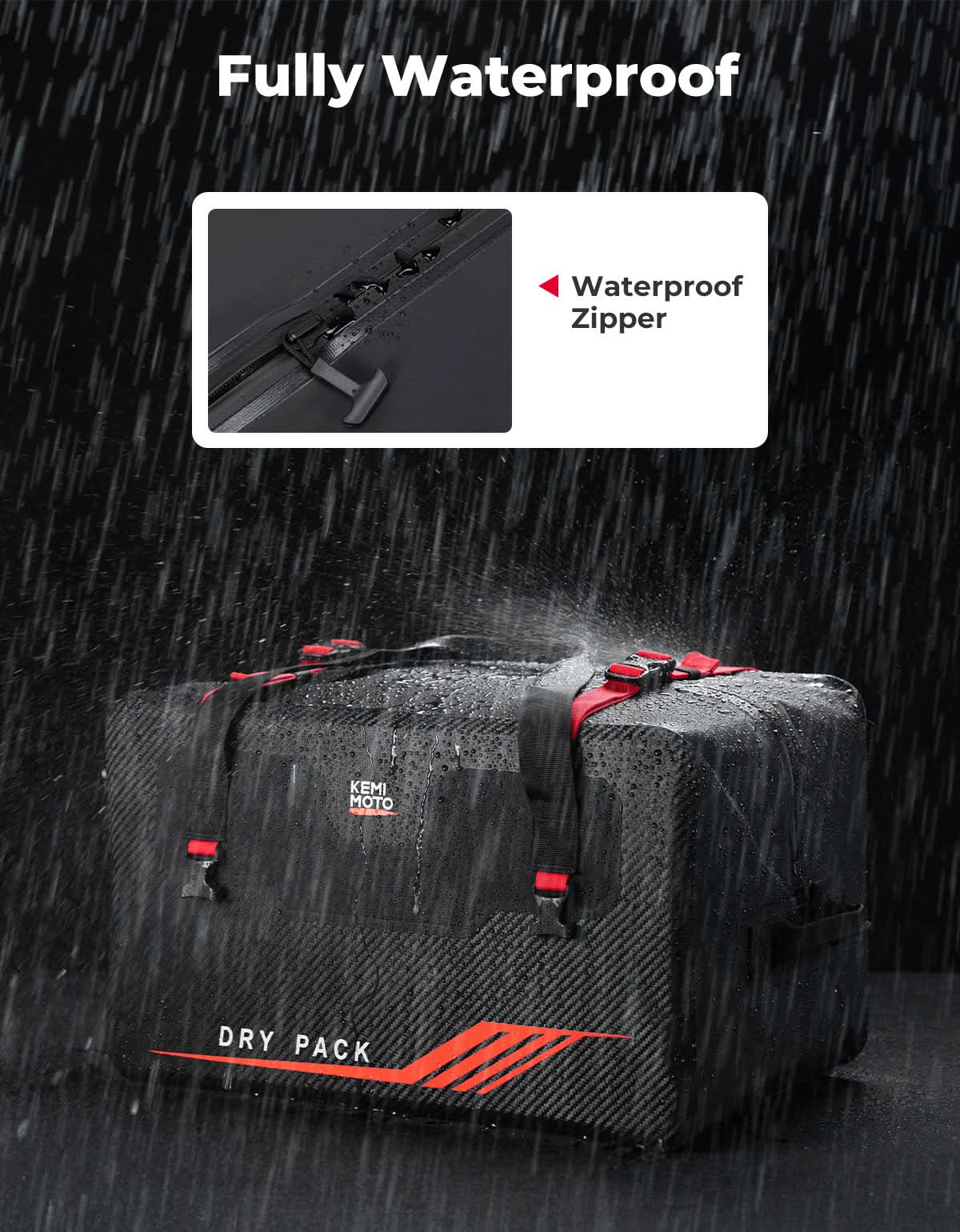 Photo of Waterproof Duffle Bag 45L Heavy Duty Marine Dry Bags for Sea-Doo LinQ by Kemimoto - Premium for UTVs / Side by Sides