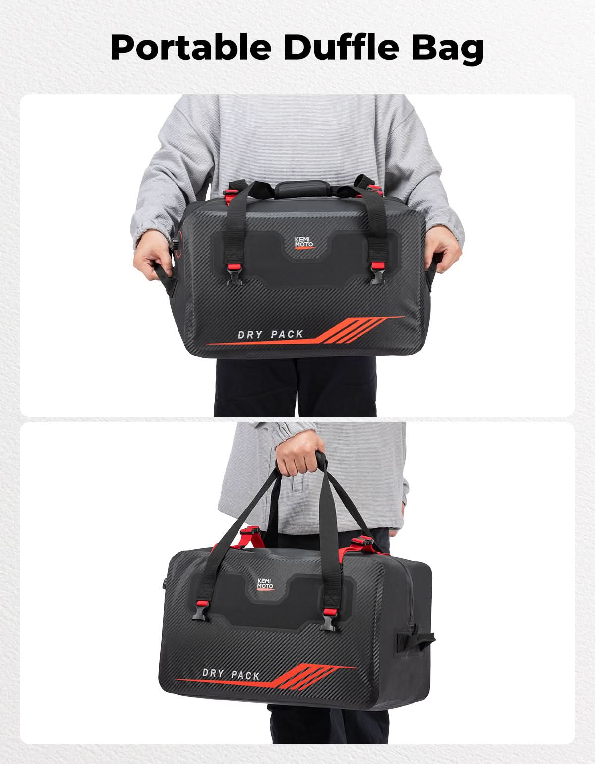 Photo of Waterproof Duffle Bag 45L Heavy Duty Marine Dry Bags for Sea-Doo LinQ by Kemimoto - Premium for UTVs / Side by Sides