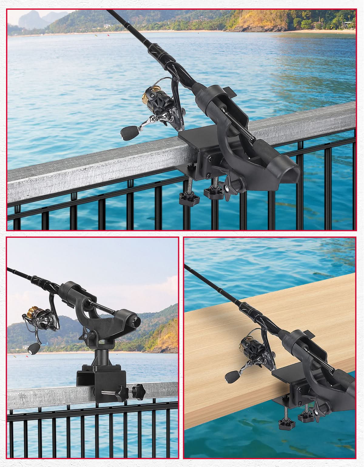 Photo of Kemimoto Fishing Rod Holders for Boat by Kemimoto - Premium for UTVs / Side by Sides