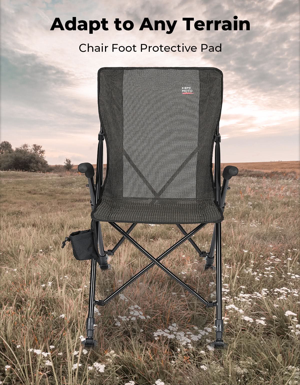 Photo of Portable Lightweight Folding Camping Chair by Kemimoto - Premium for UTVs / Side by Sides